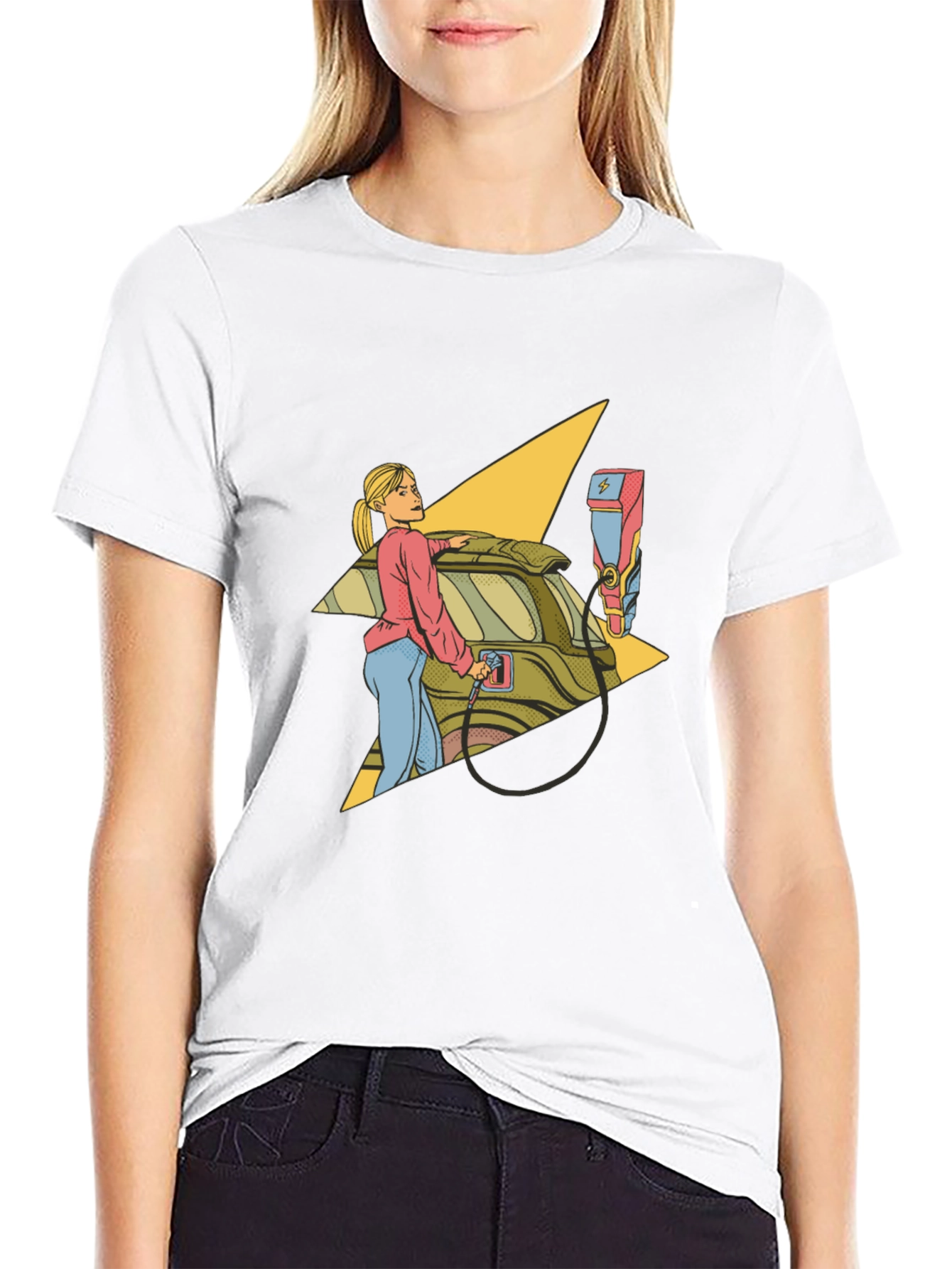 Electric Car Charging Graphic Tee