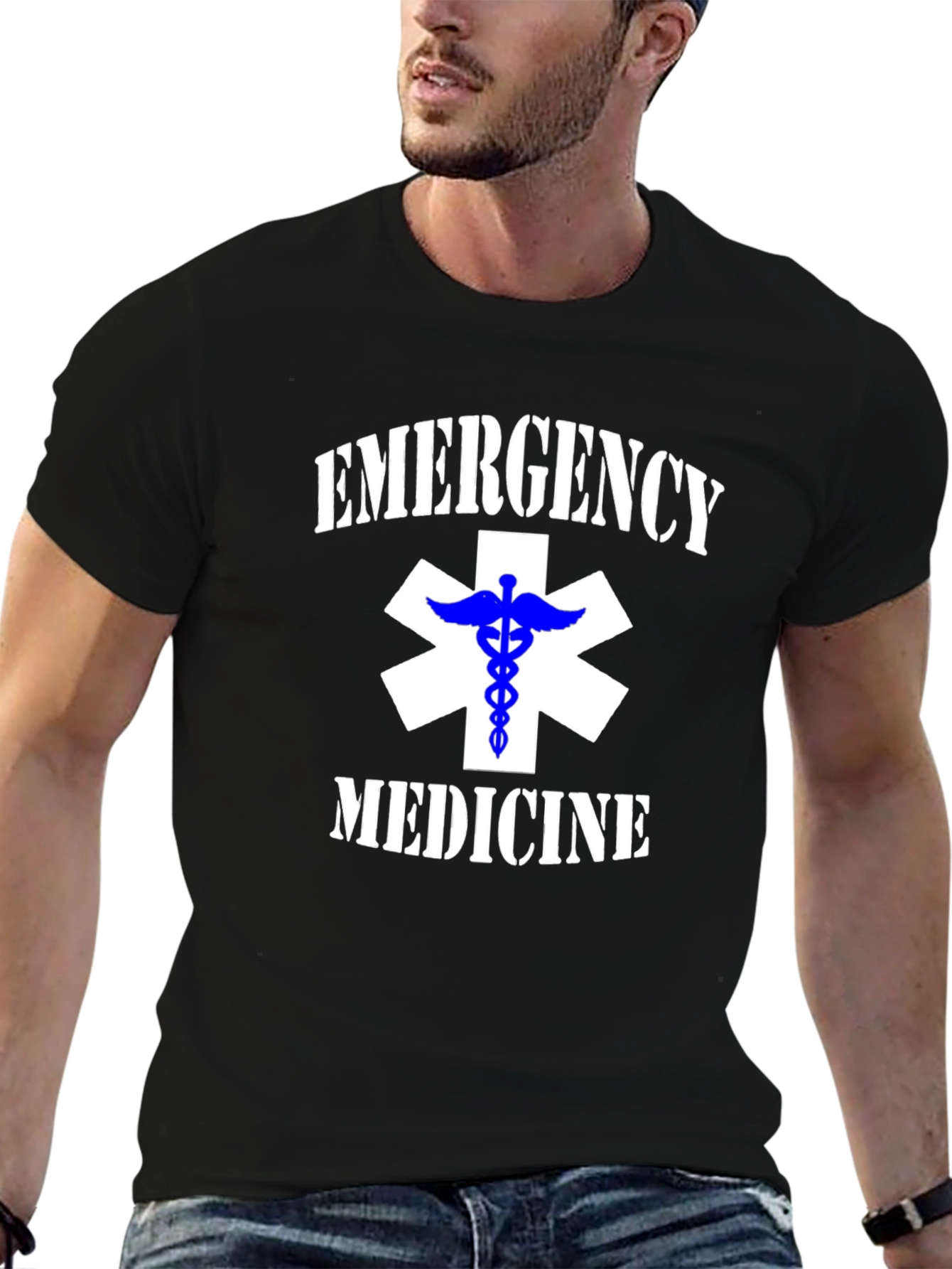 Emergency Medicine T-Shirt - Caduceus Medical Star Design