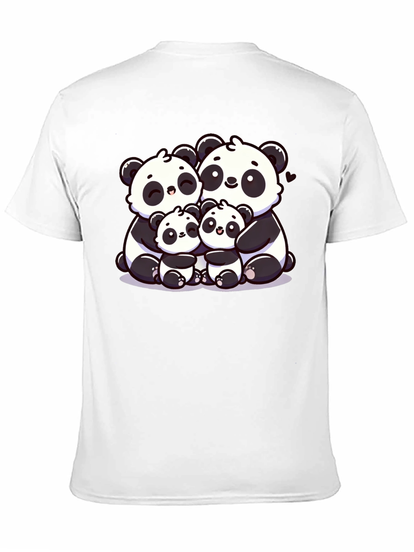 Cute Panda Family Graphic T-Shirt