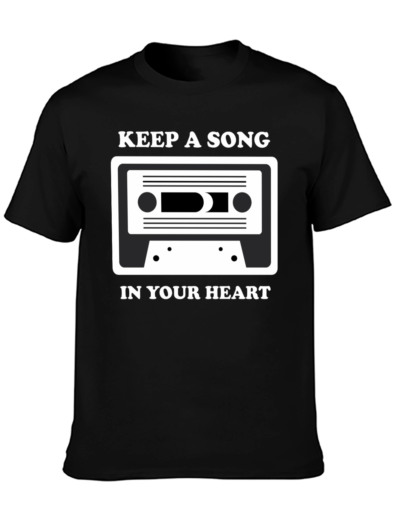 Keep A Song In Your Heart Black Tee