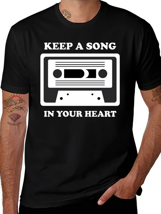 Keep A Song In Your Heart Black Tee