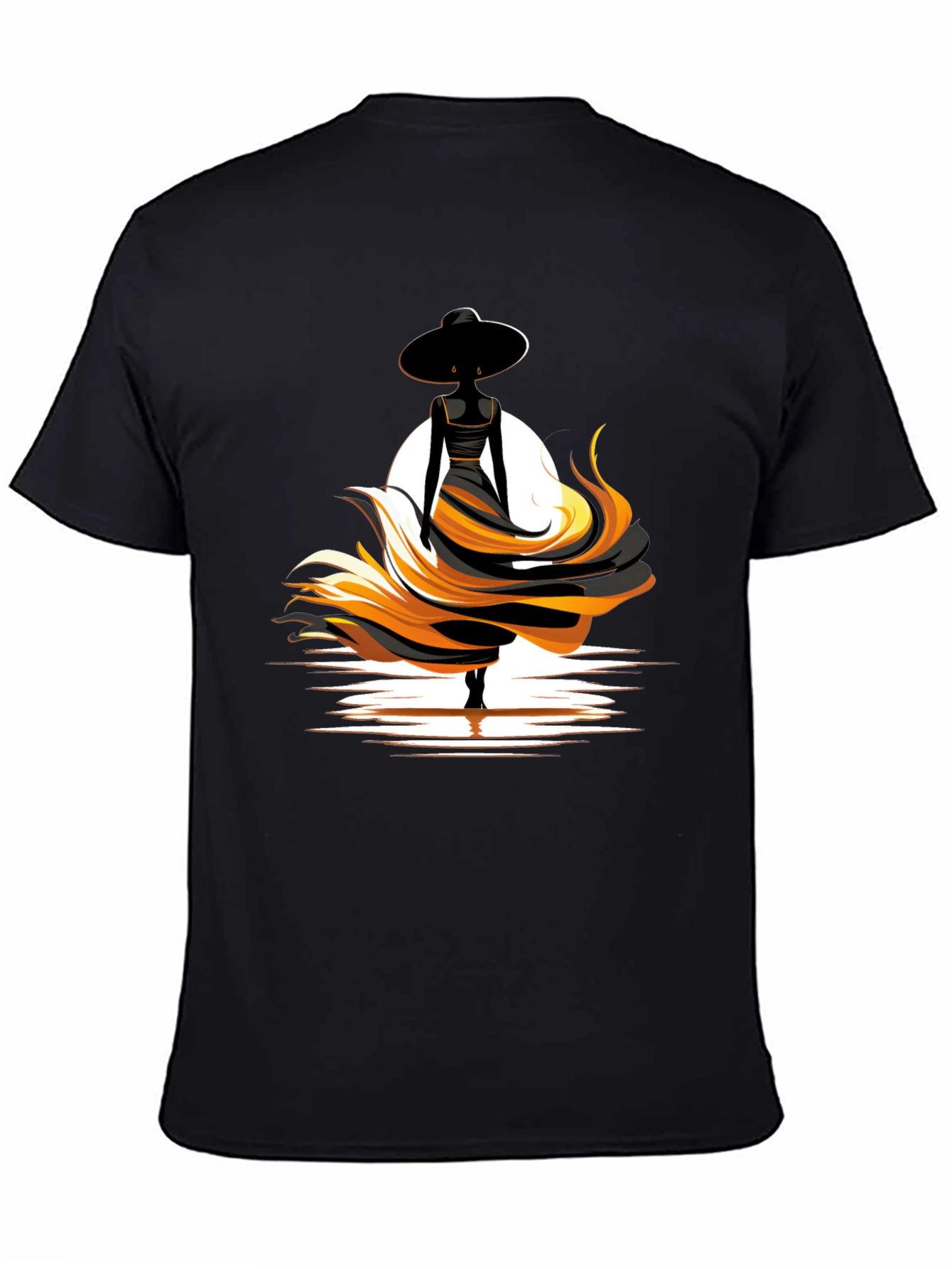 Elegant Woman Graphic Tee - Black