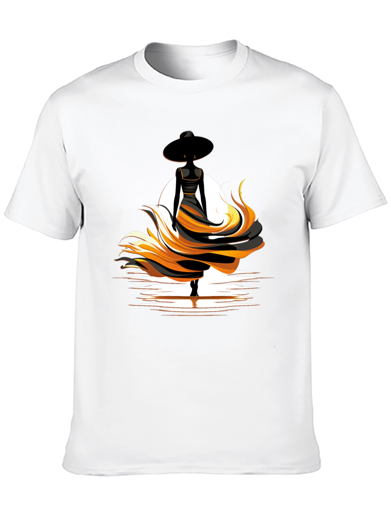 Elegant Woman Graphic Tee - Black