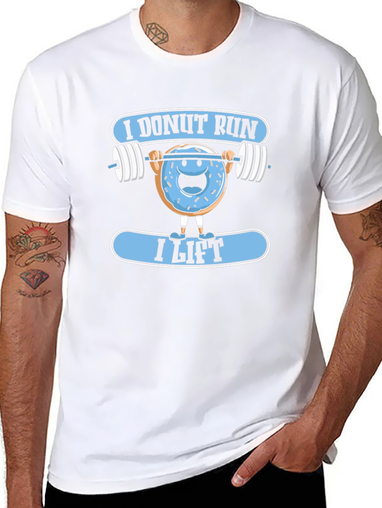 I Donut Run I Lift Funny Workout T-Shirt
