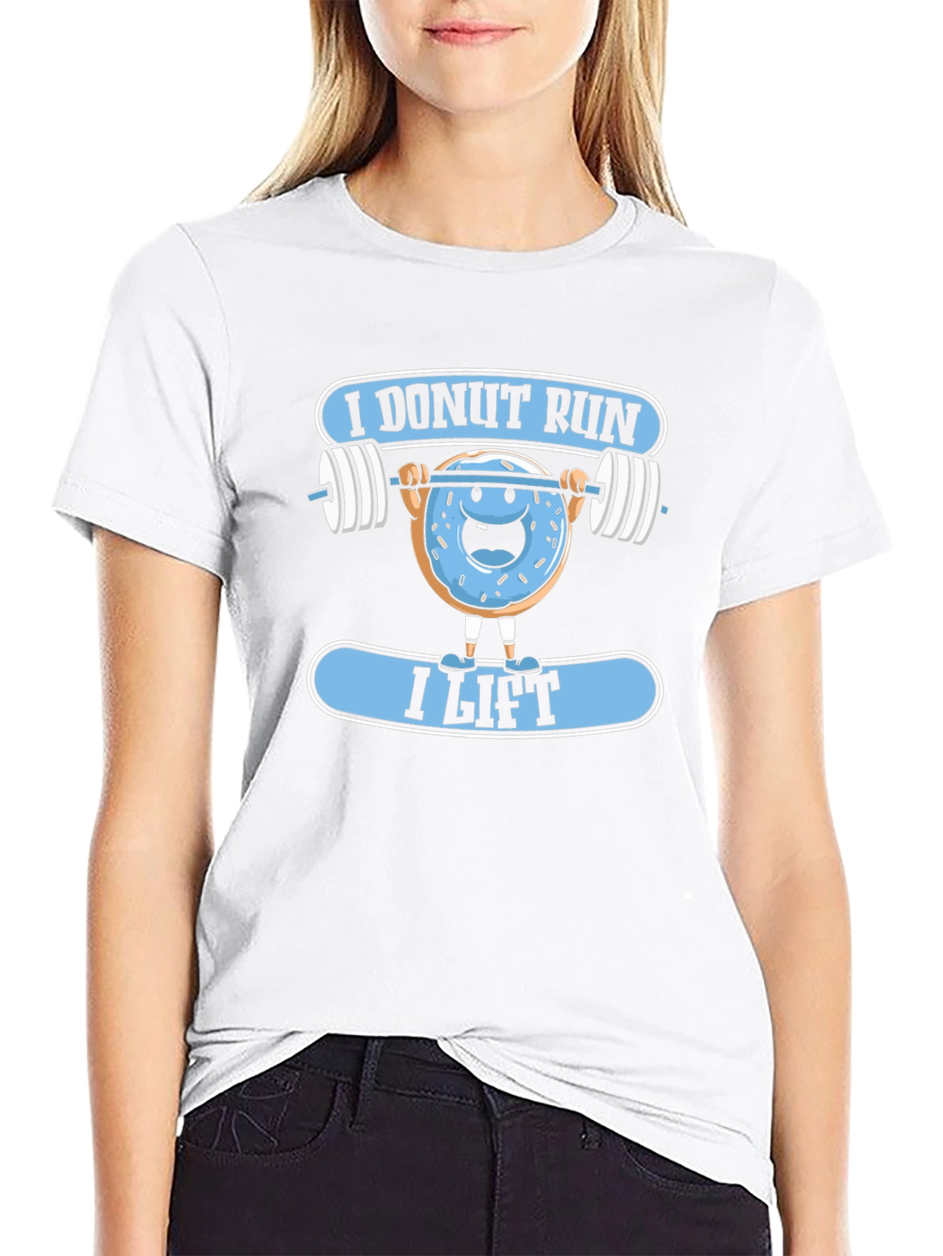 I Donut Run I Lift Funny Workout T-Shirt