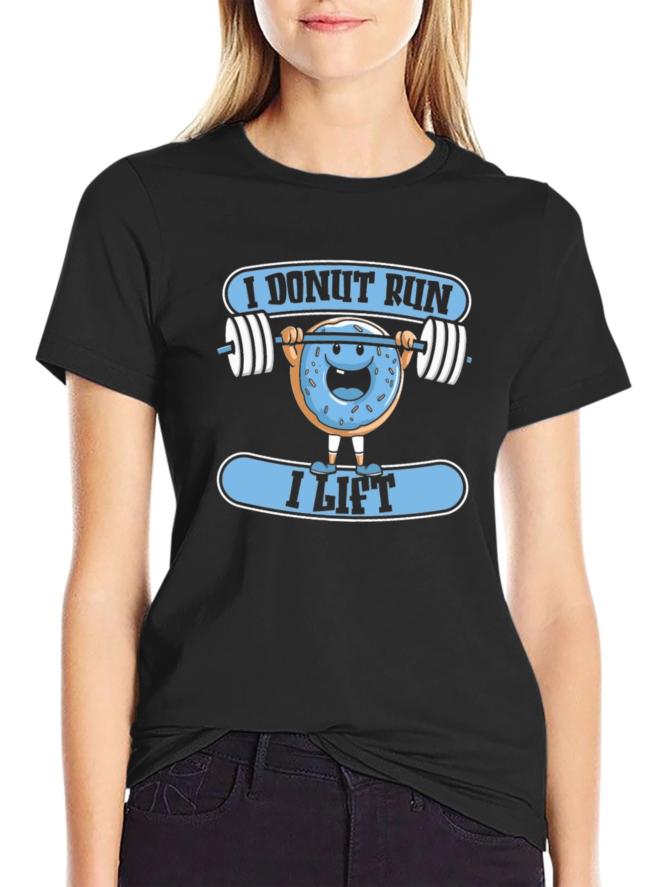 I Donut Run I Lift Funny Workout T-Shirt