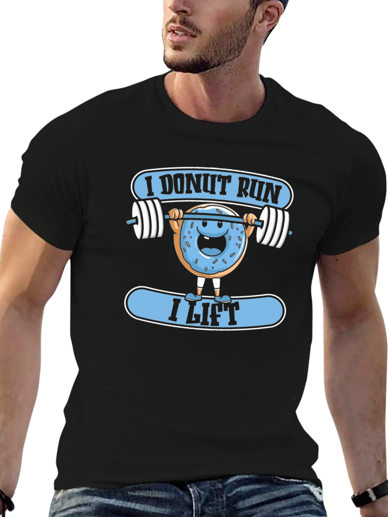 I Donut Run I Lift Funny Workout T-Shirt