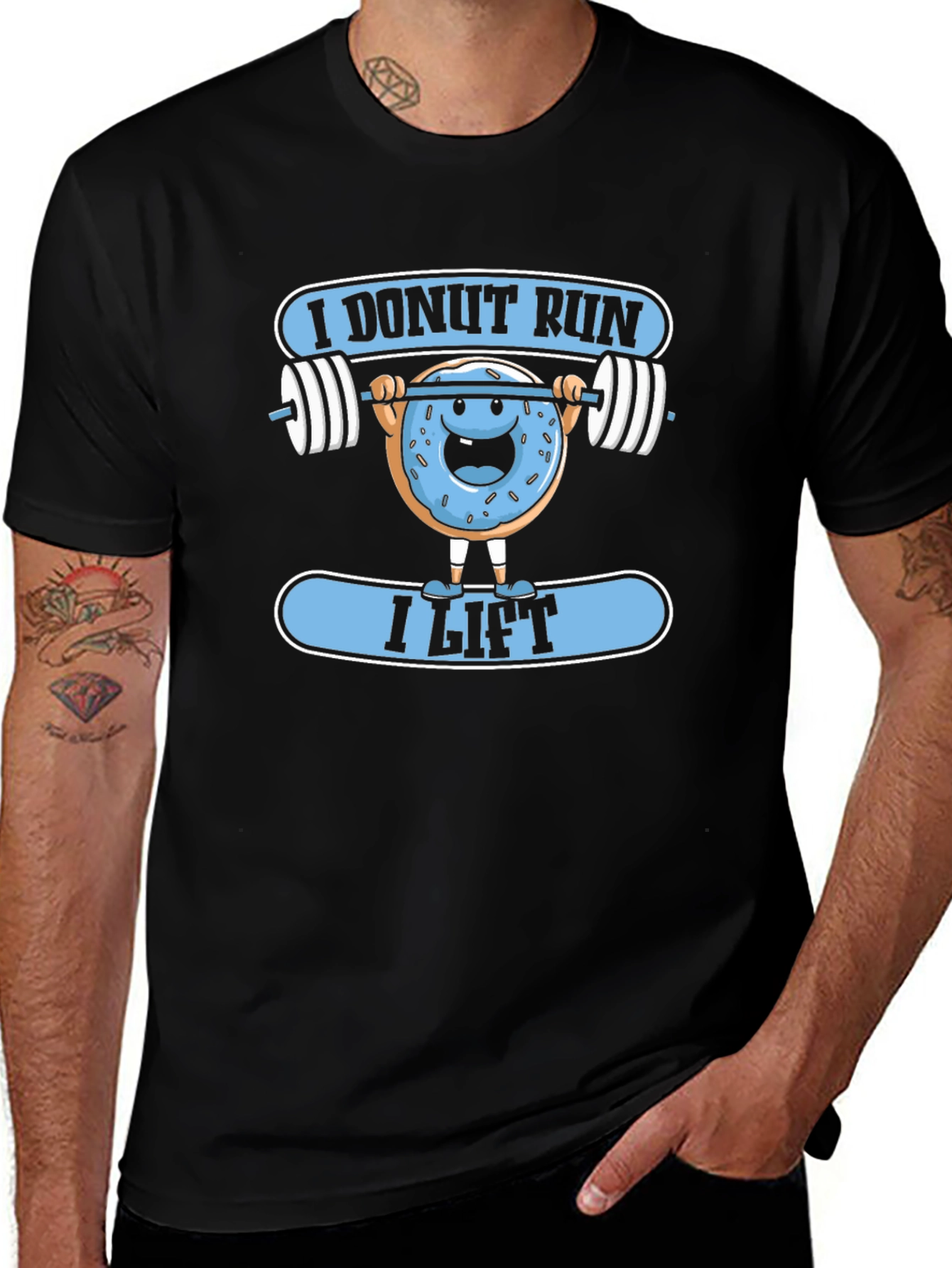 I Donut Run I Lift Funny Workout T-Shirt