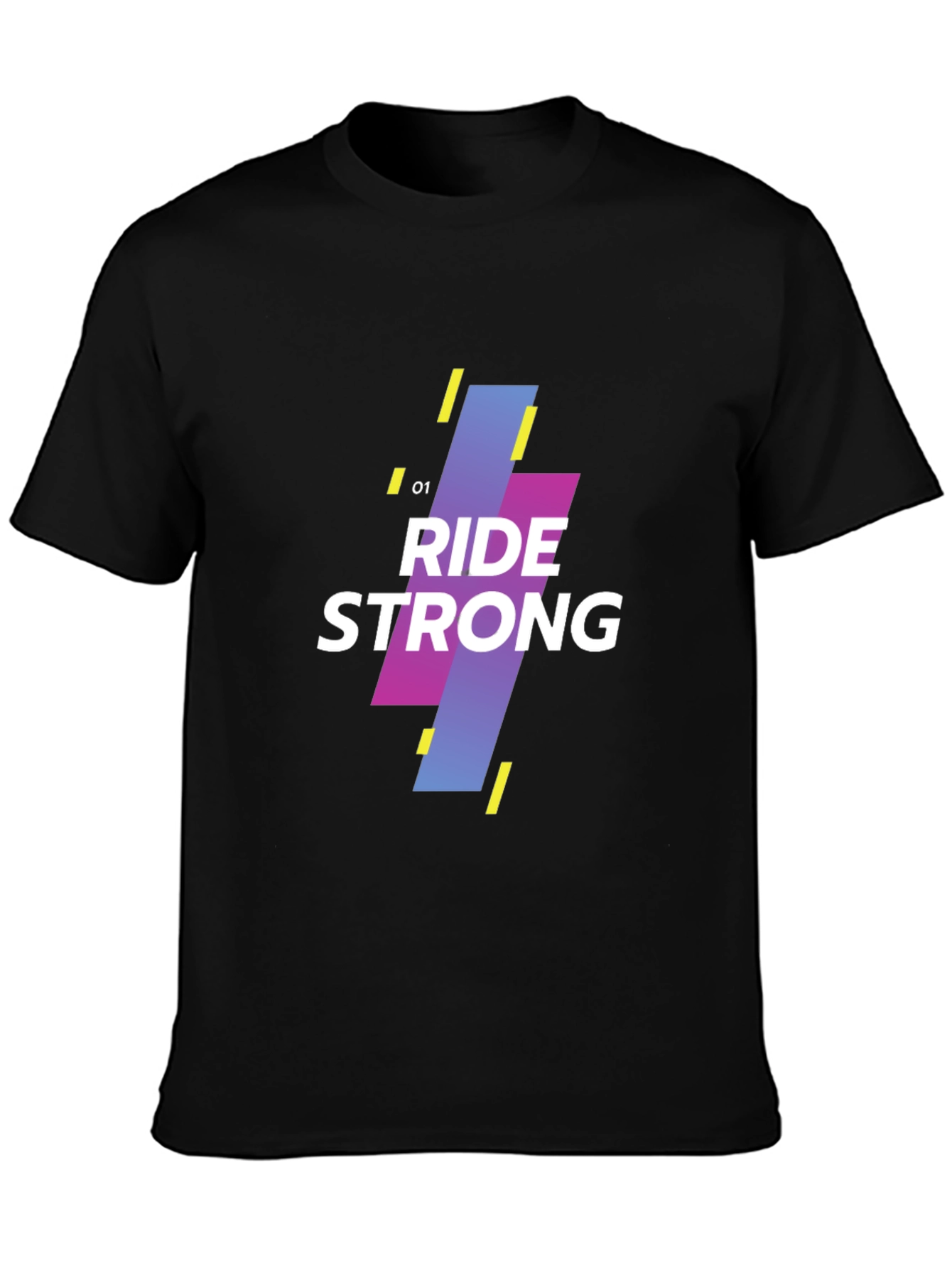 Ride Strong Graphic Print Black T-Shirt