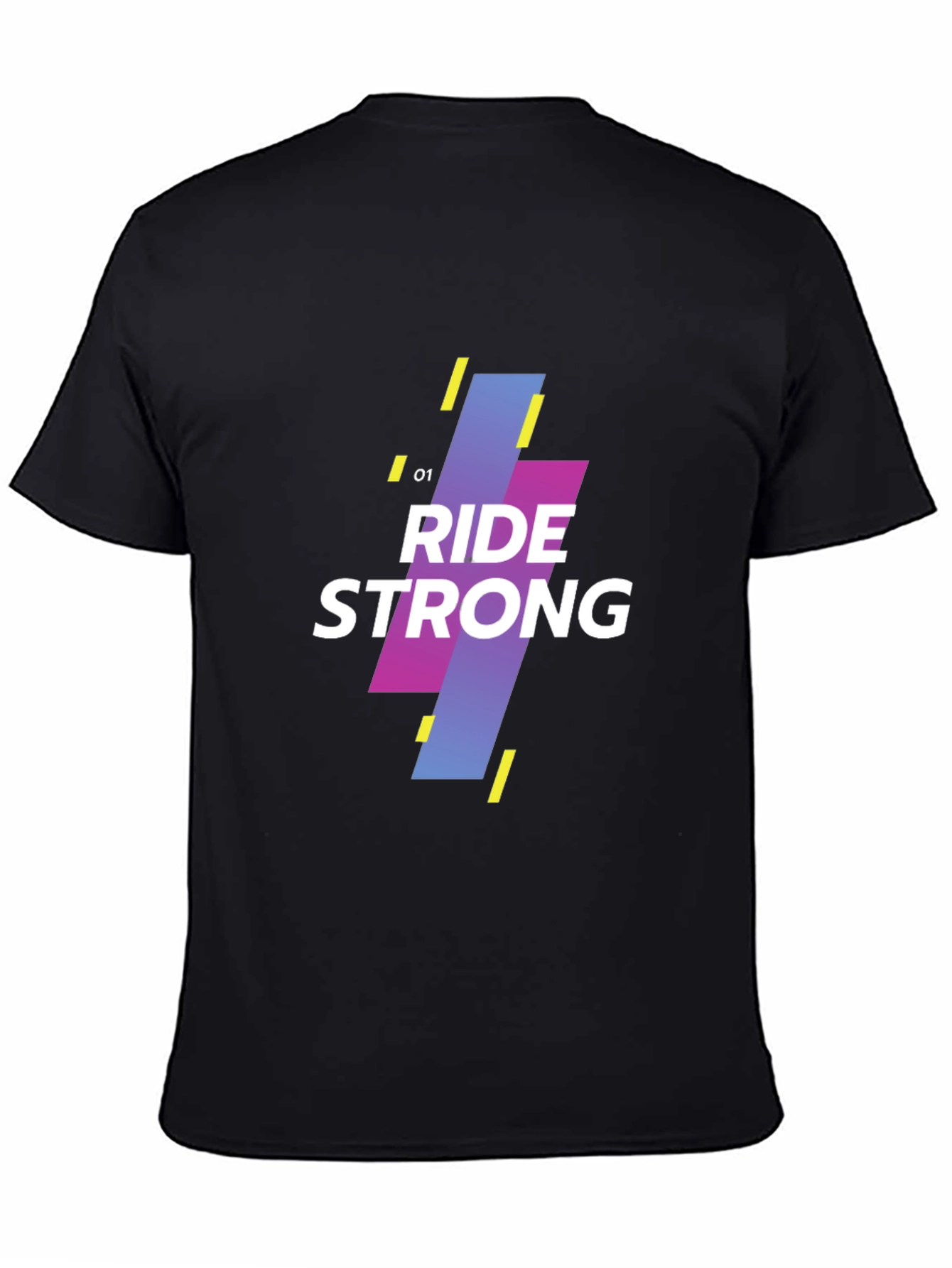 Ride Strong Graphic Print Black T-Shirt