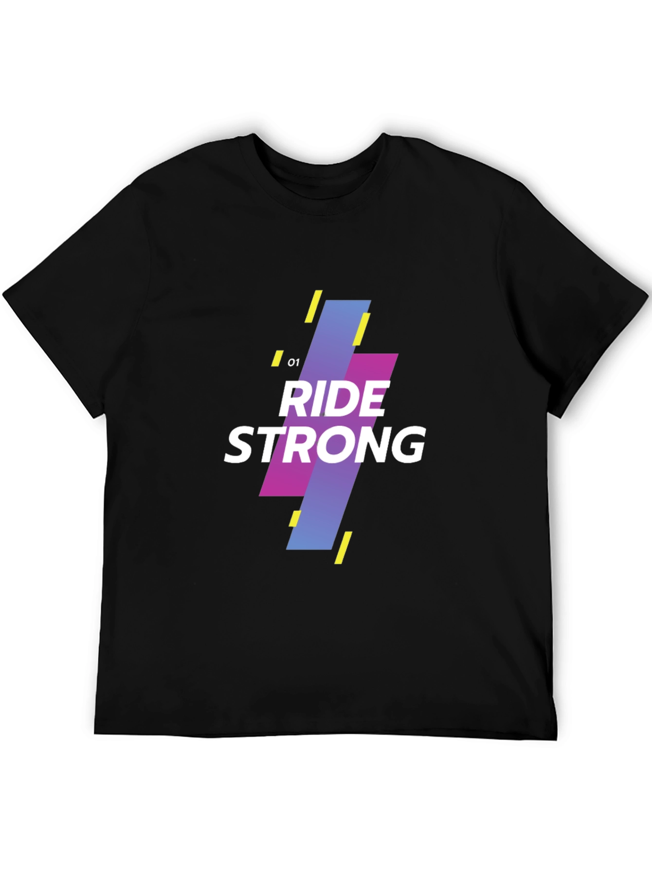 Ride Strong Graphic Print Black T-Shirt