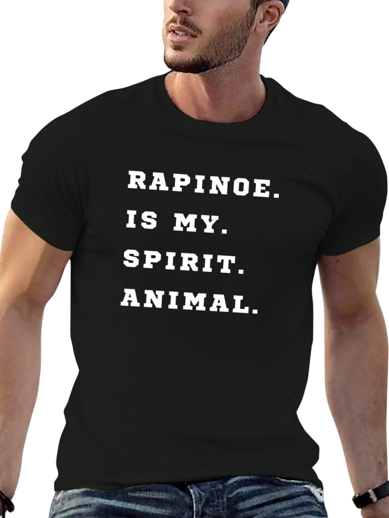 Rapinoe Spirit Animal Black Graphic Tee