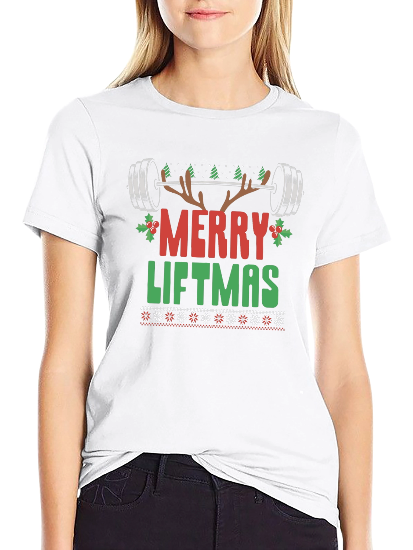 Merry Liftmas Black Graphic Tee