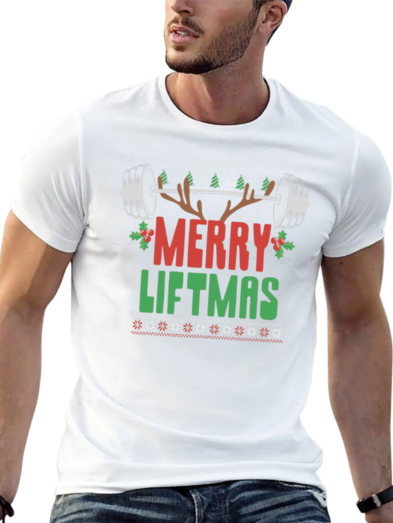 Merry Liftmas Black Graphic Tee
