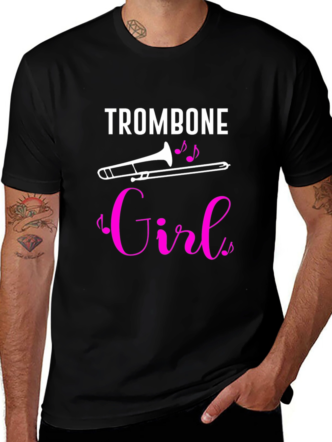 Trombone Girl T-Shirt - Musician Tee