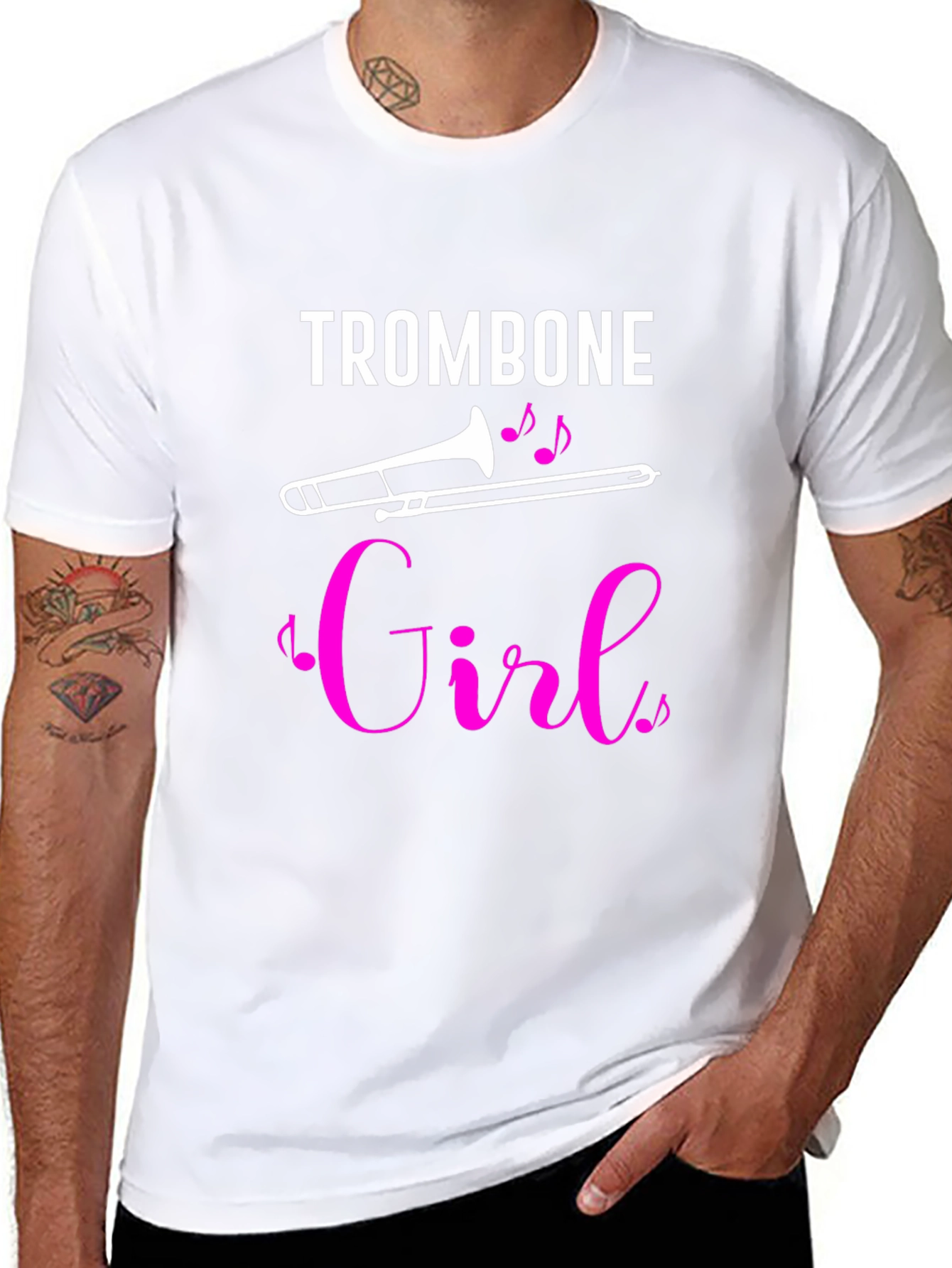 Trombone Girl T-Shirt - Musician Tee