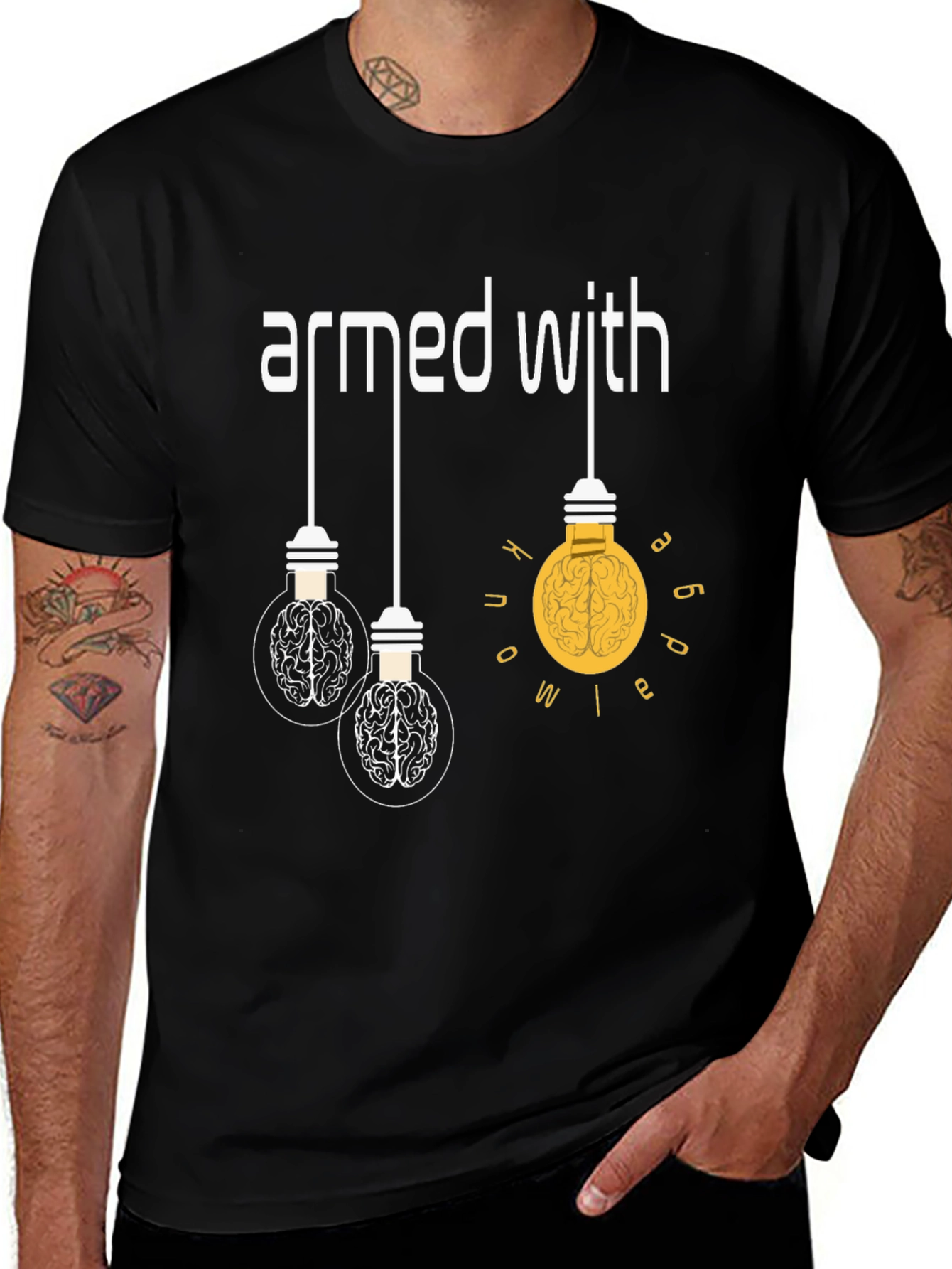 Armed With Ideas Graphic T-Shirt - Brain Power