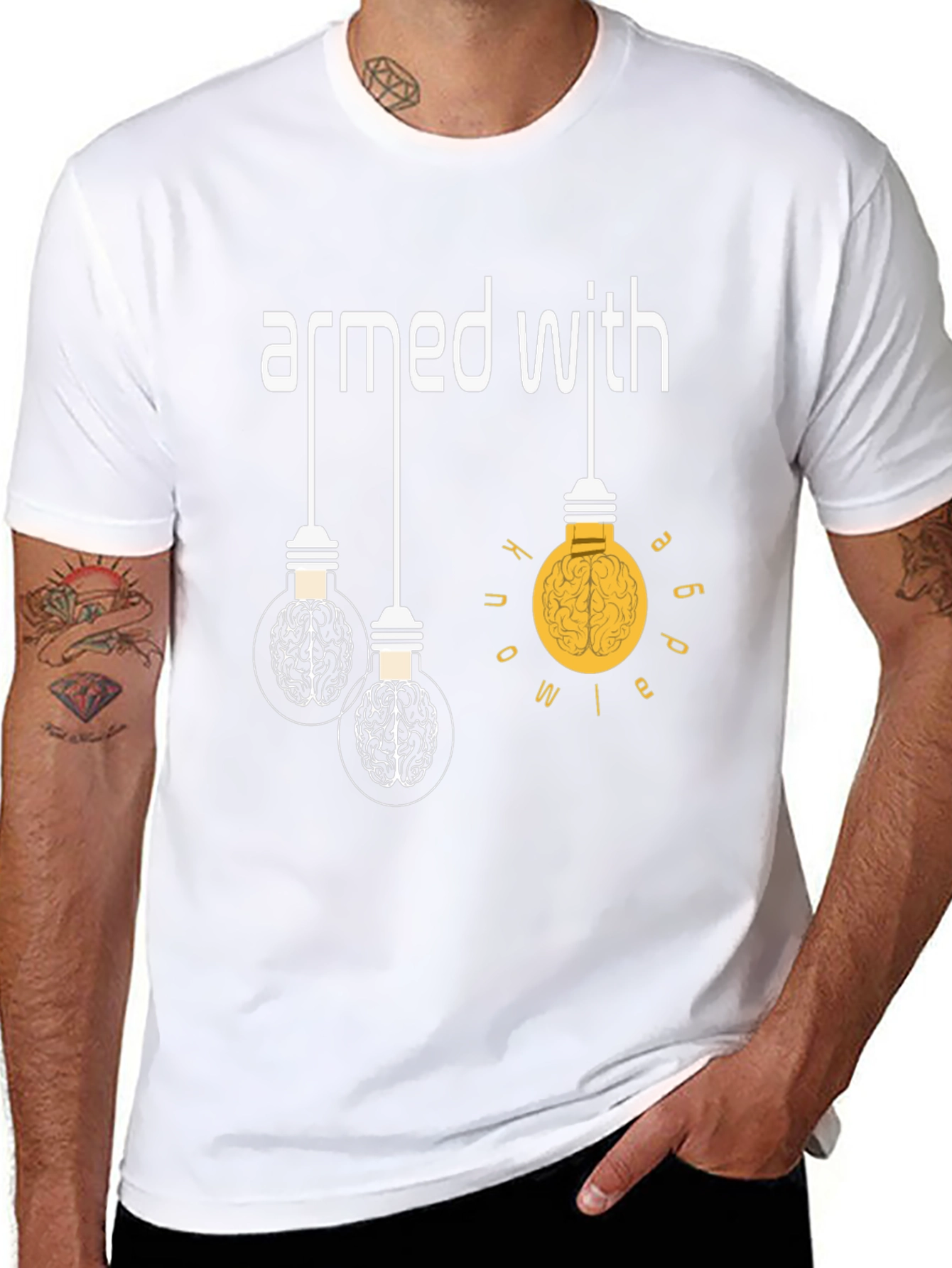 Armed With Ideas Graphic T-Shirt - Brain Power