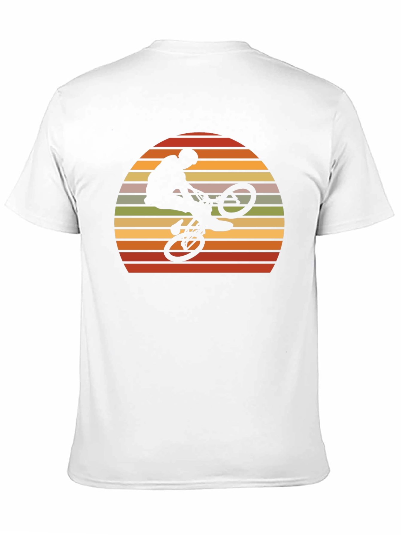 Retro BMX Rider Sunset Graphic Tee