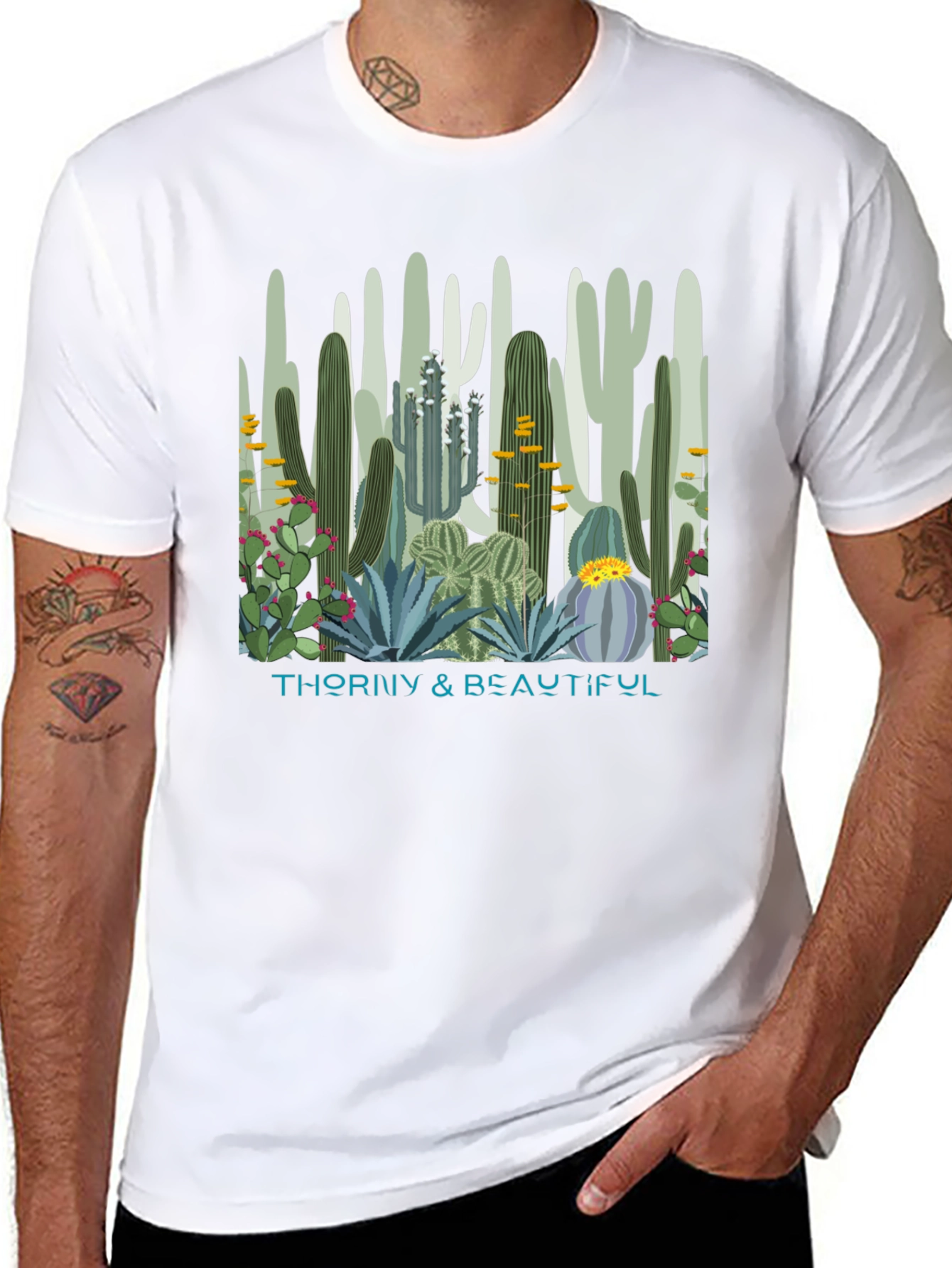 Thorny & Beautiful Cactus Graphic T-Shirt