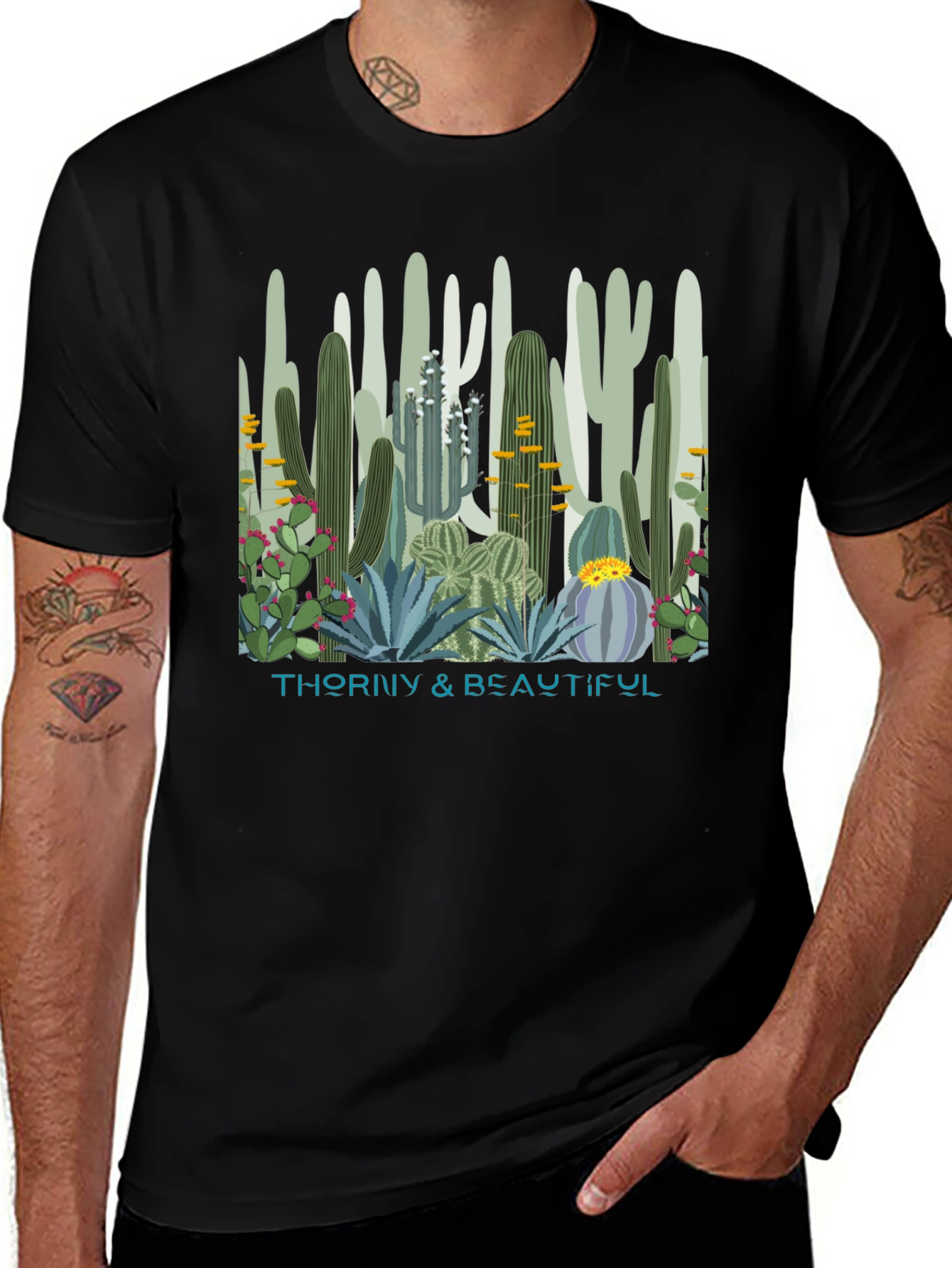Thorny & Beautiful Cactus Graphic T-Shirt