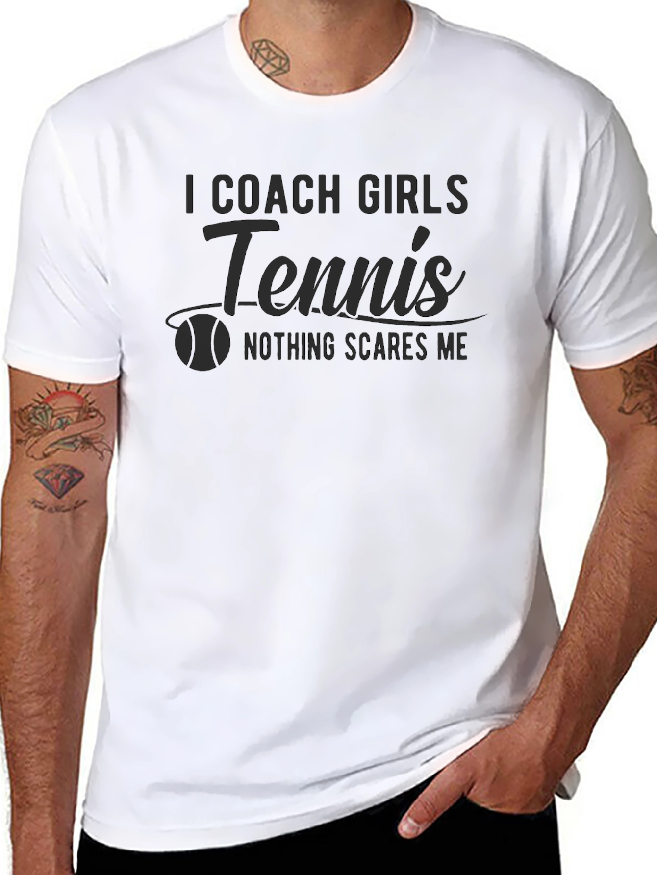 I Coach Girls Tennis Funny T-Shirt