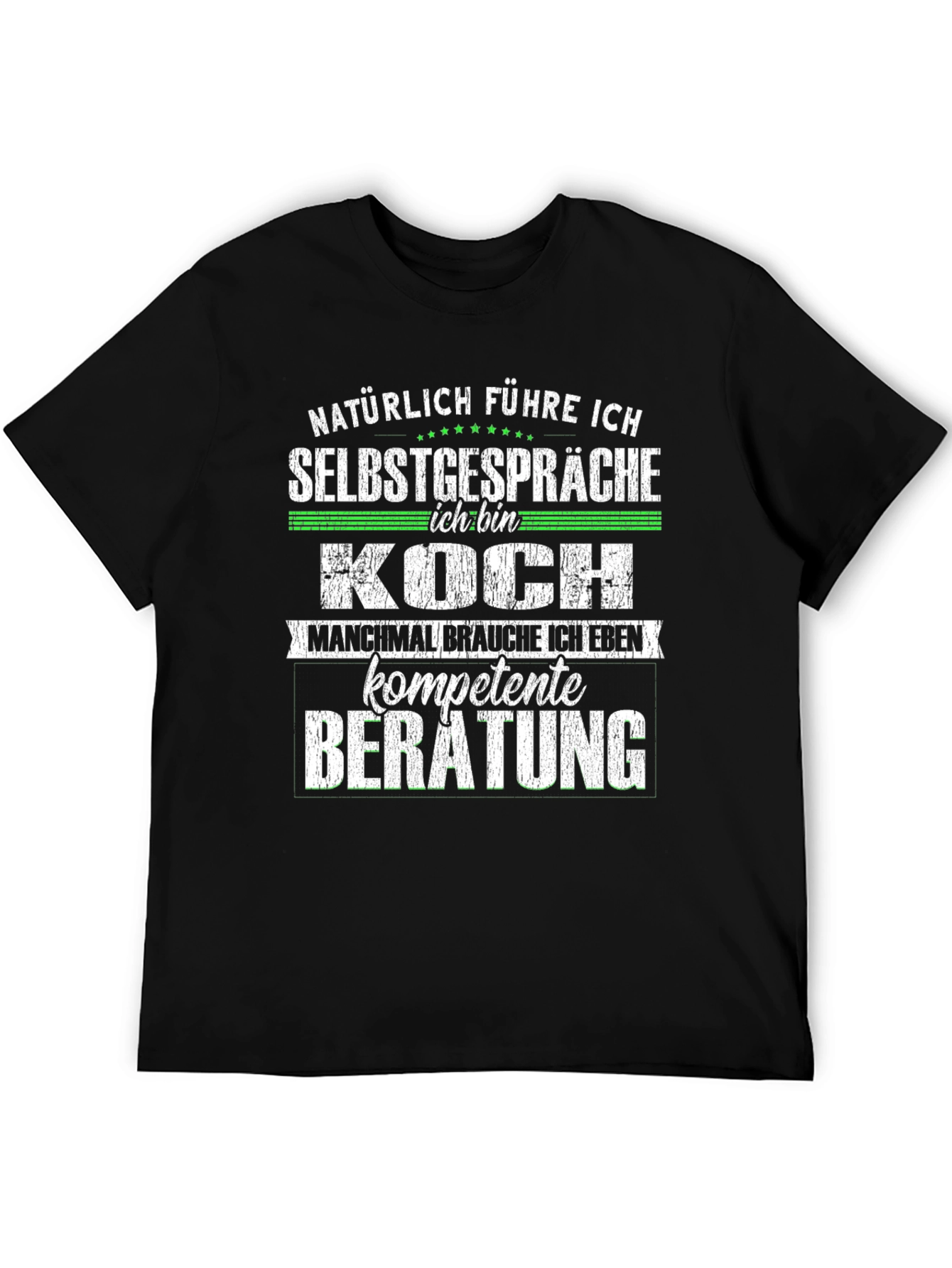 Funny German Chef T-Shirt: Naturlich Fuhre Ich Selbstgesprache