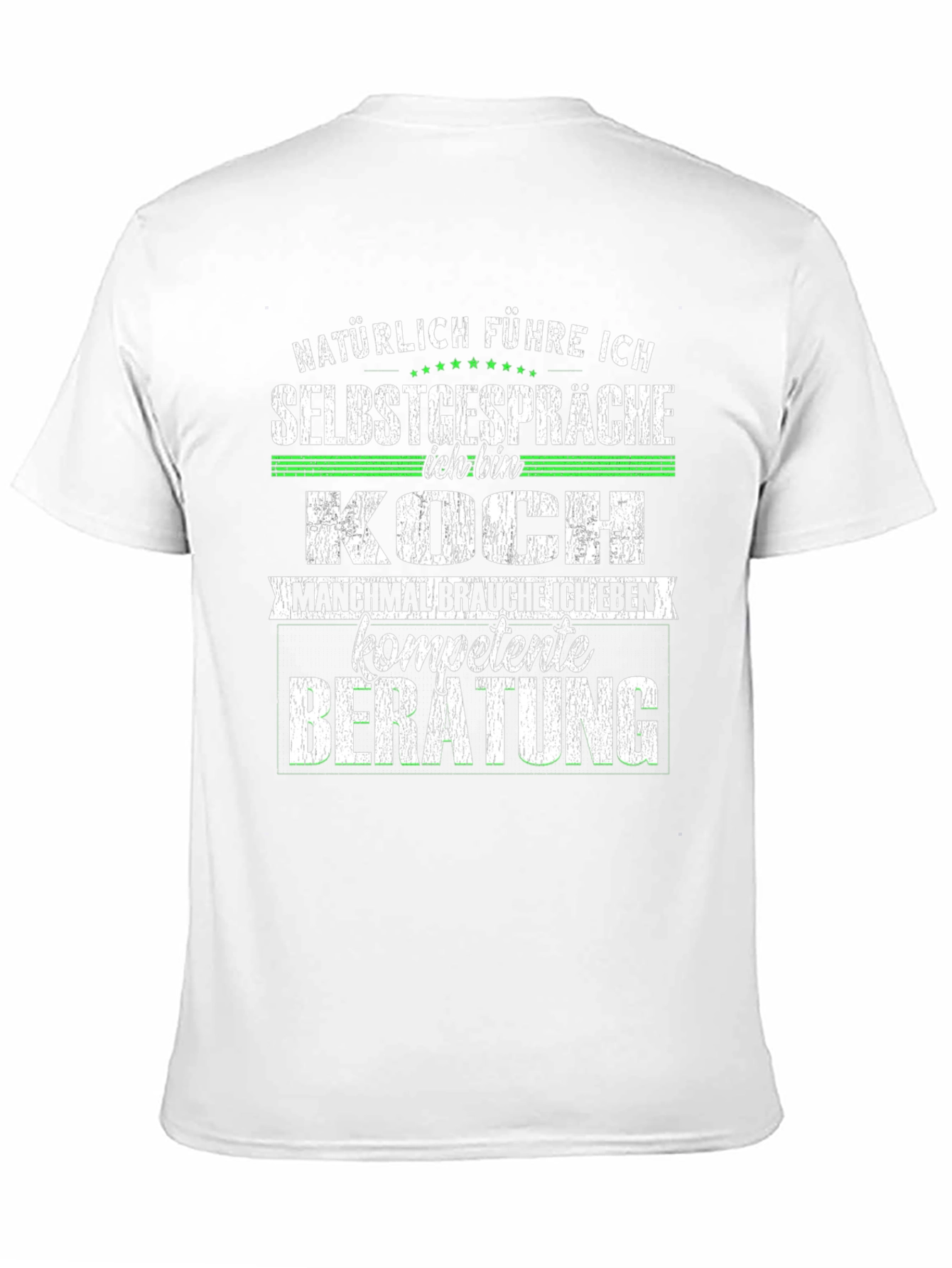 Funny German Chef T-Shirt: Naturlich Fuhre Ich Selbstgesprache