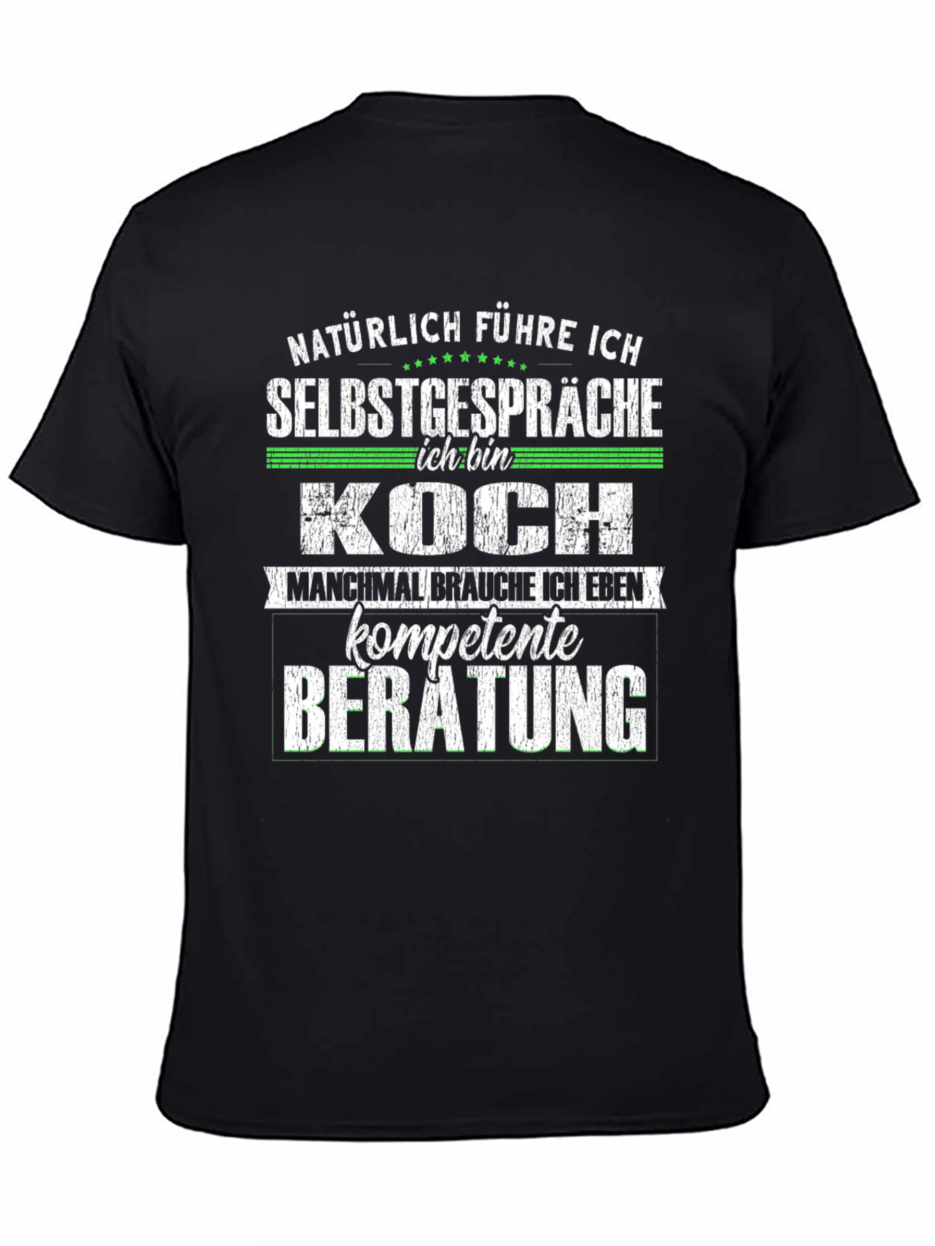Funny German Chef T-Shirt: Naturlich Fuhre Ich Selbstgesprache