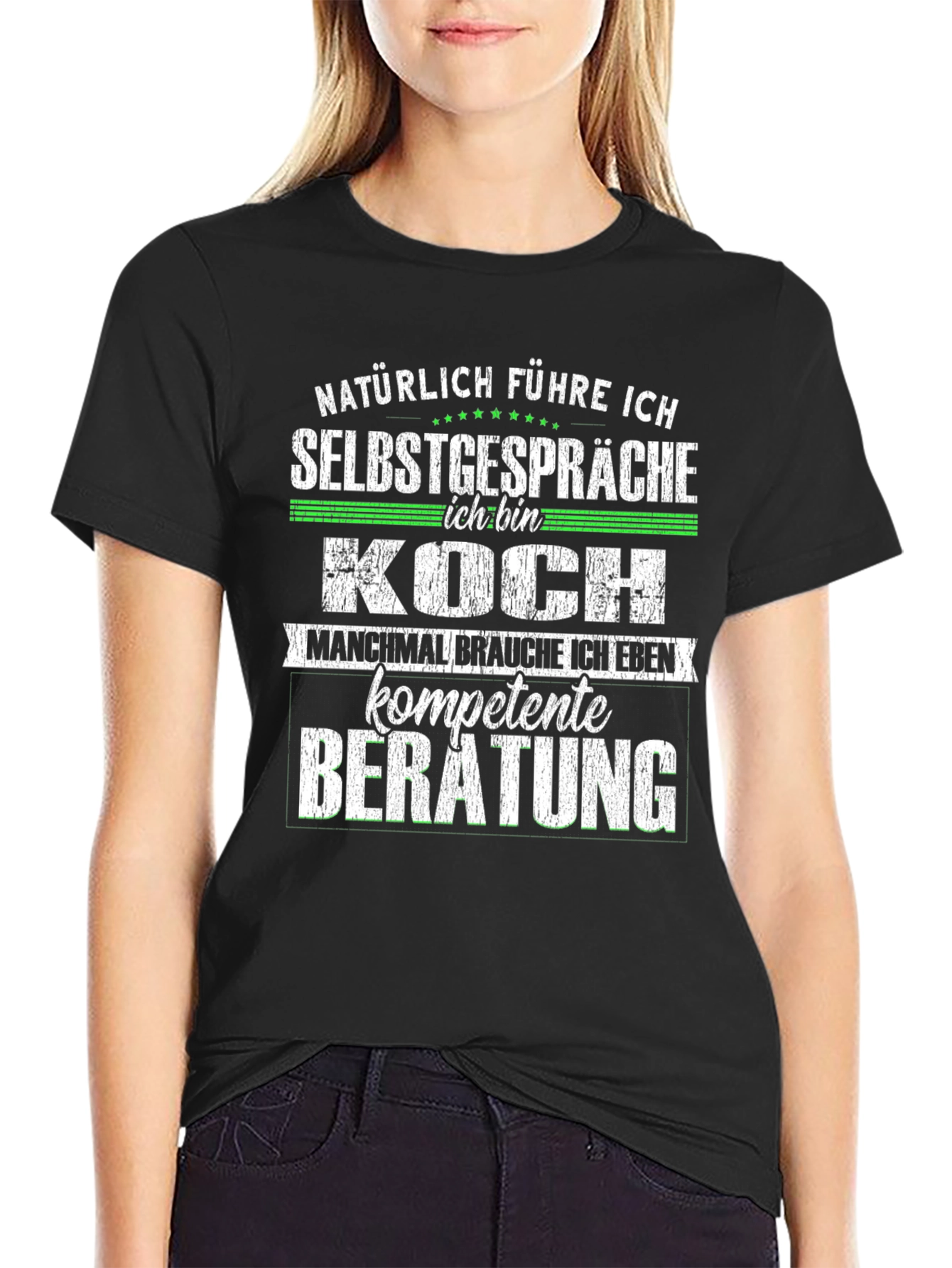 Funny German Chef T-Shirt: Naturlich Fuhre Ich Selbstgesprache