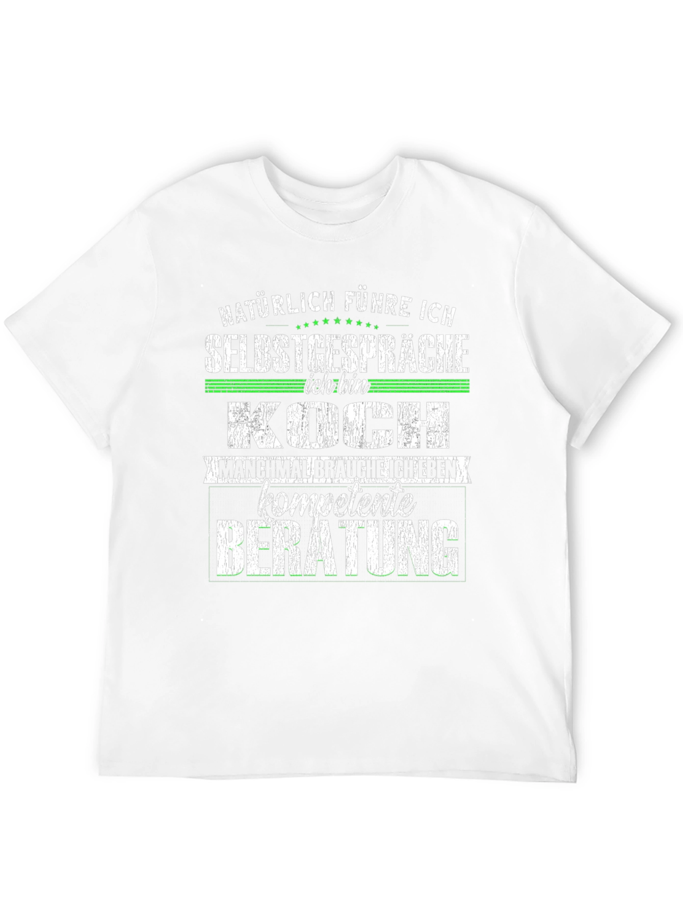 Funny German Chef T-Shirt: Naturlich Fuhre Ich Selbstgesprache
