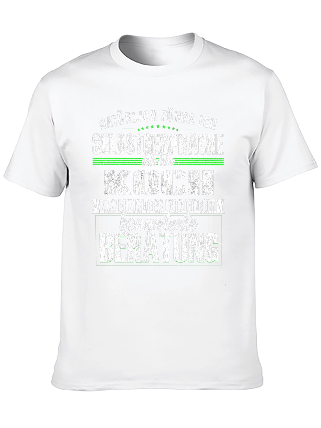 Funny German Chef T-Shirt: Naturlich Fuhre Ich Selbstgesprache