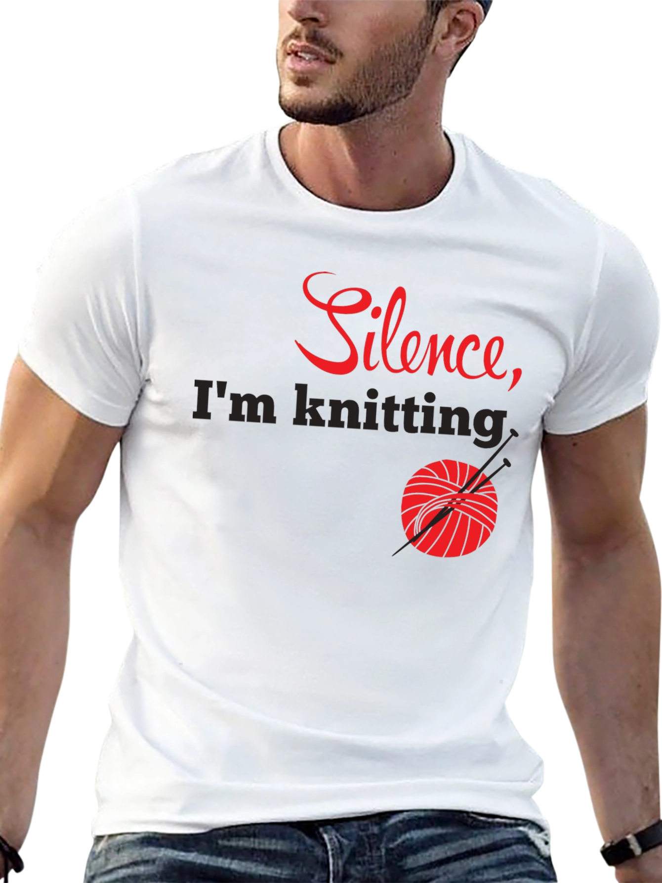 Silence Im Knitting T-Shirt - Knitters Tee