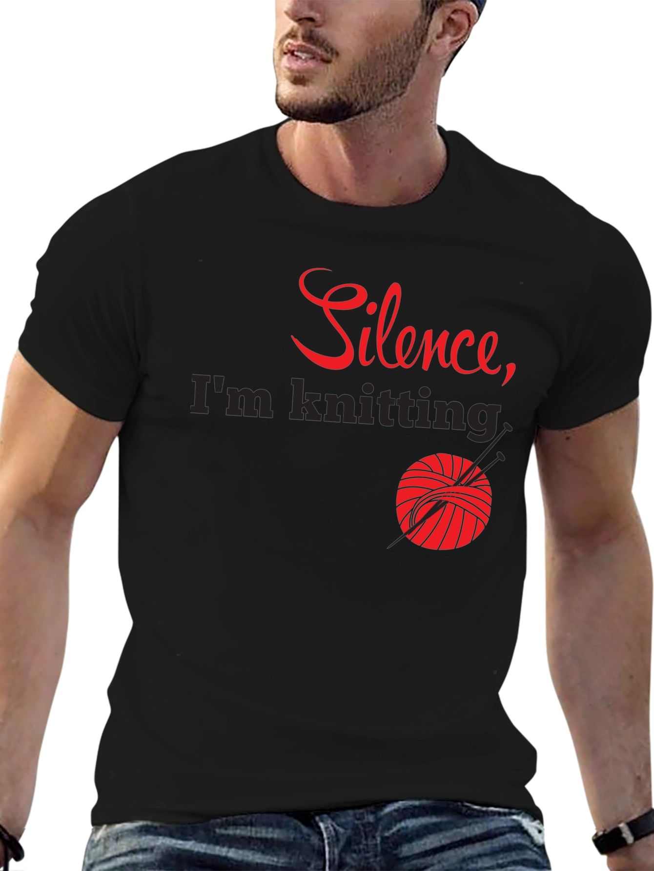 Silence Im Knitting T-Shirt - Knitters Tee