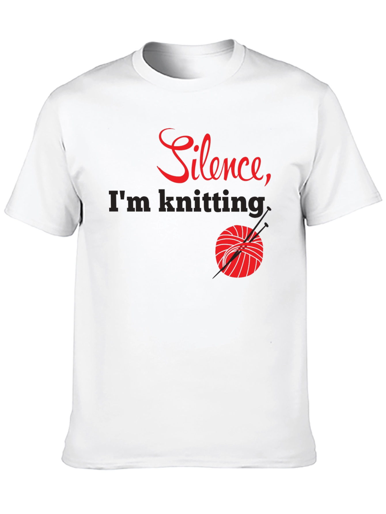 Silence Im Knitting T-Shirt - Knitters Tee