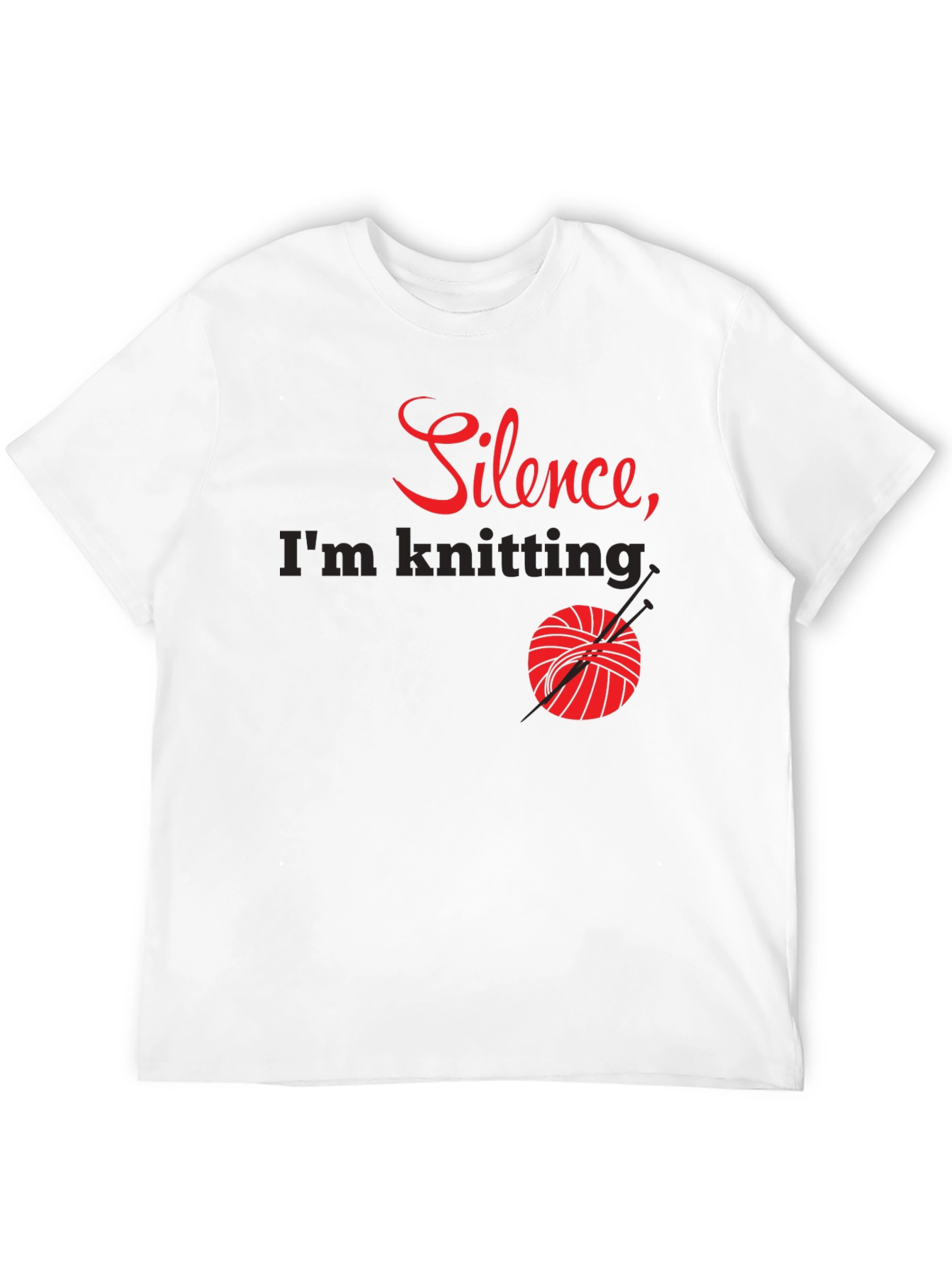 Silence Im Knitting T-Shirt - Knitters Tee