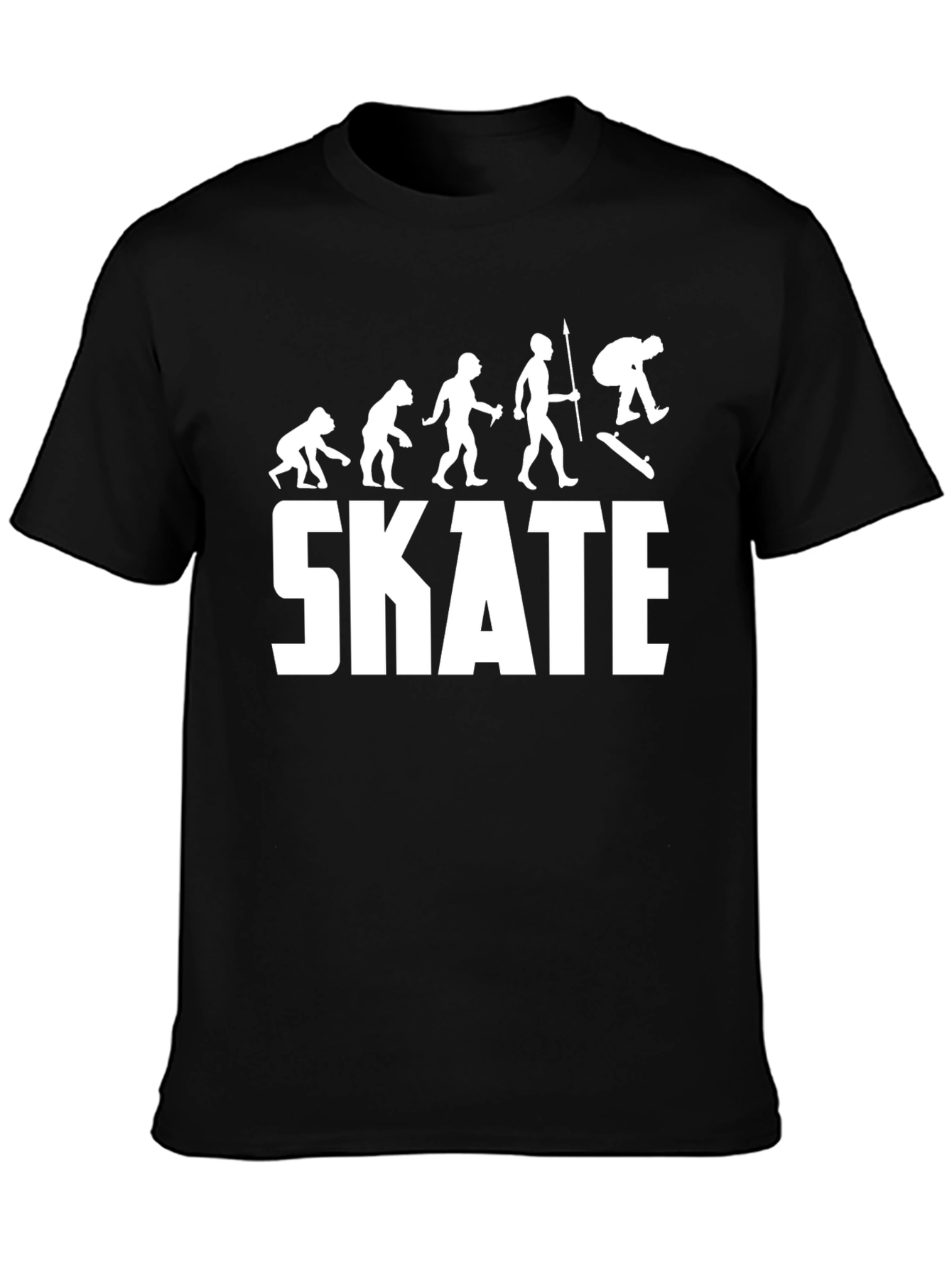 Skate Evolution Graphic T-Shirt - Black Cotton Tee