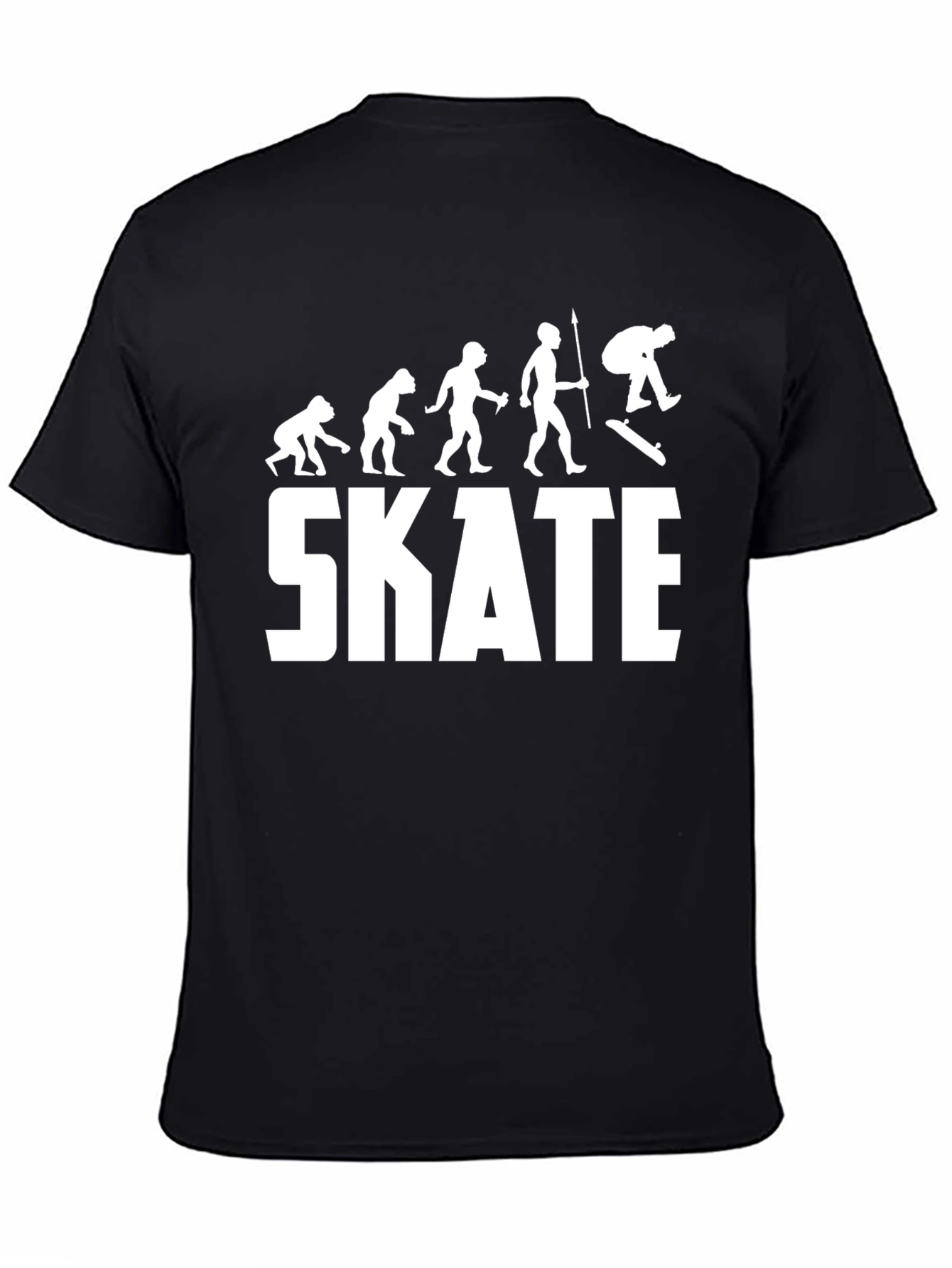 Skate Evolution Graphic T-Shirt - Black Cotton Tee