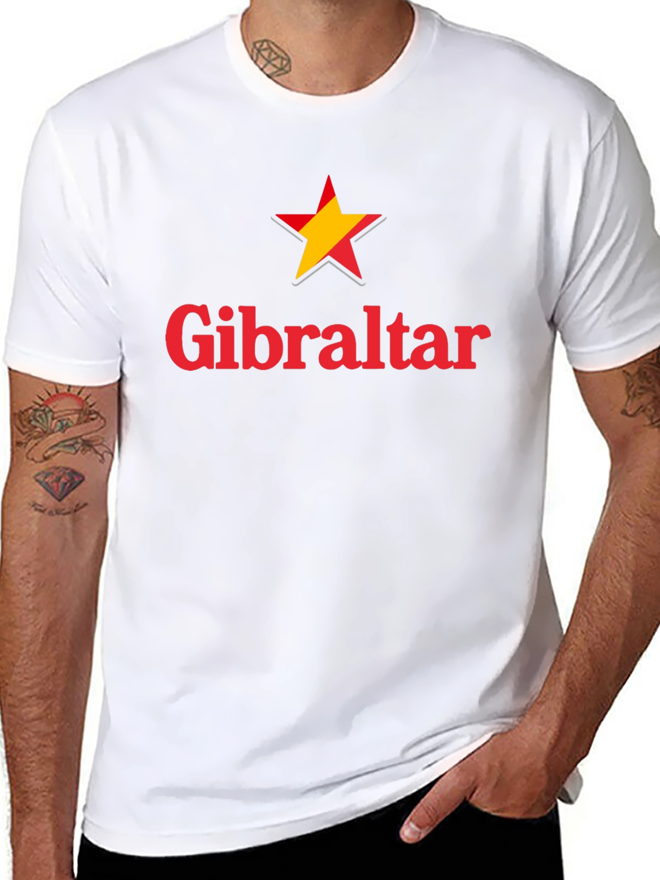 Gibraltar Star Graphic Black T-Shirt