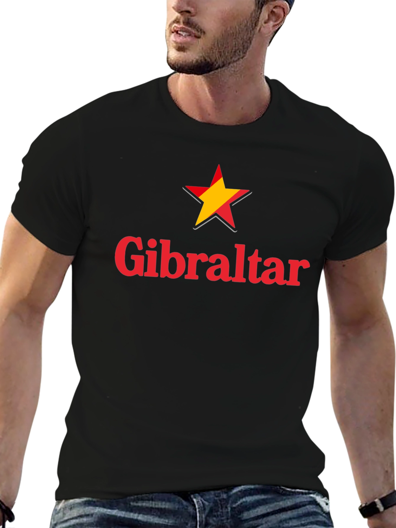 Gibraltar Star Graphic Black T-Shirt