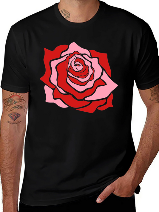 Rose Graphic Tee - Mens Black T-Shirt
