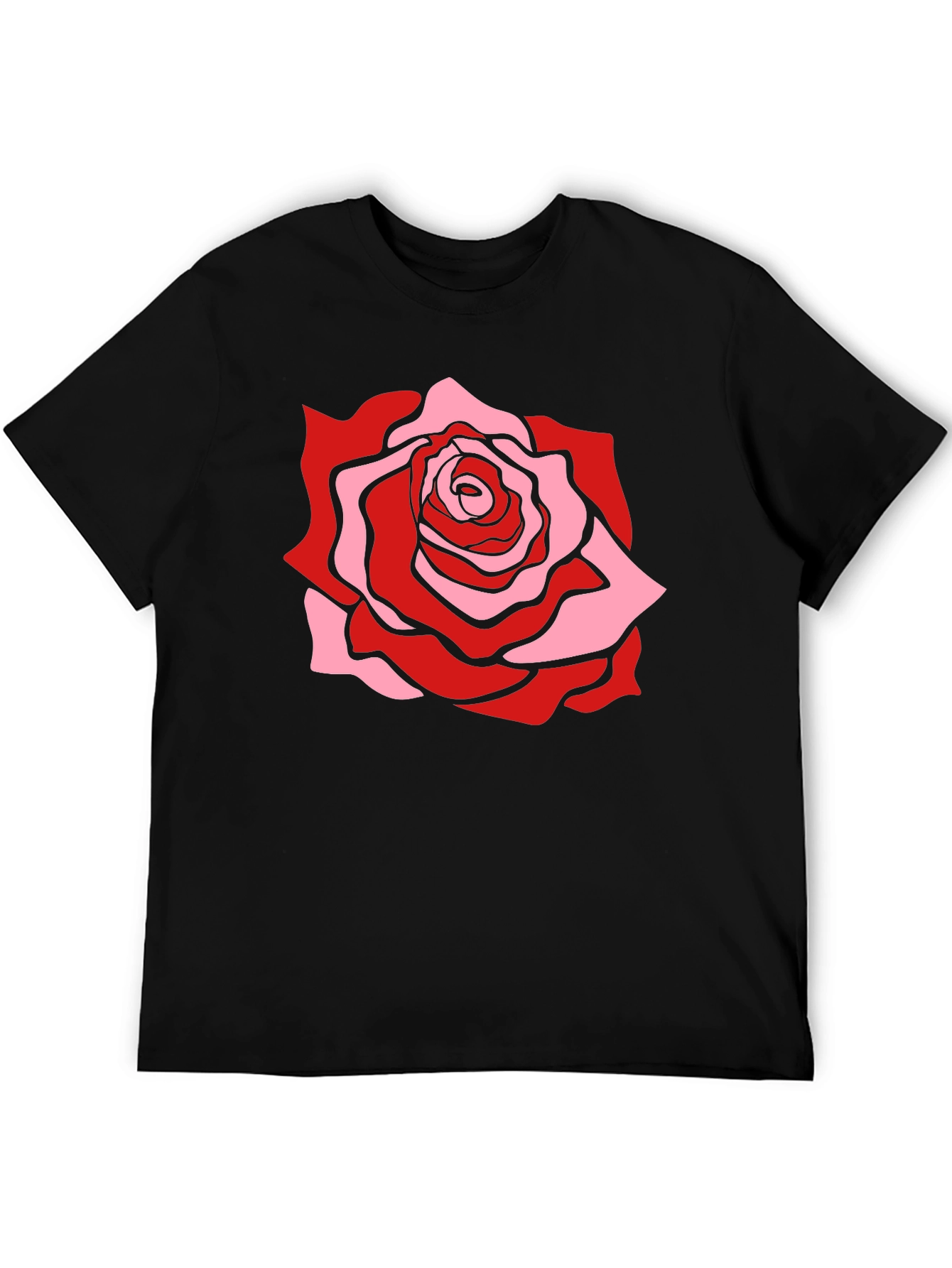 Rose Graphic Tee - Mens Black T-Shirt
