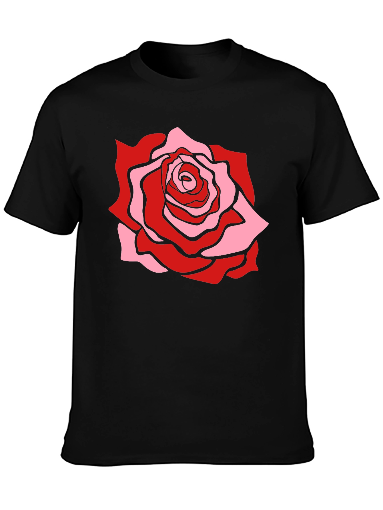 Rose Graphic Tee - Mens Black T-Shirt
