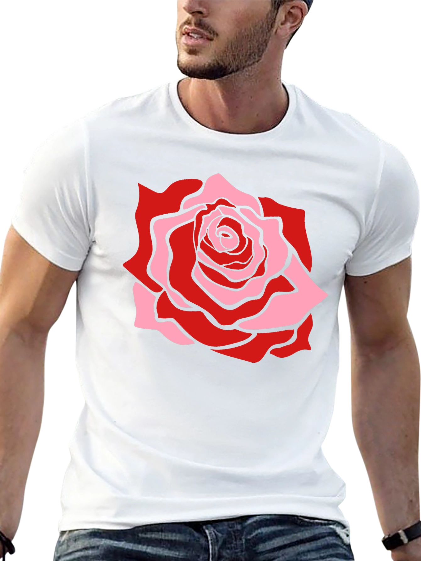 Rose Graphic Tee - Mens Black T-Shirt