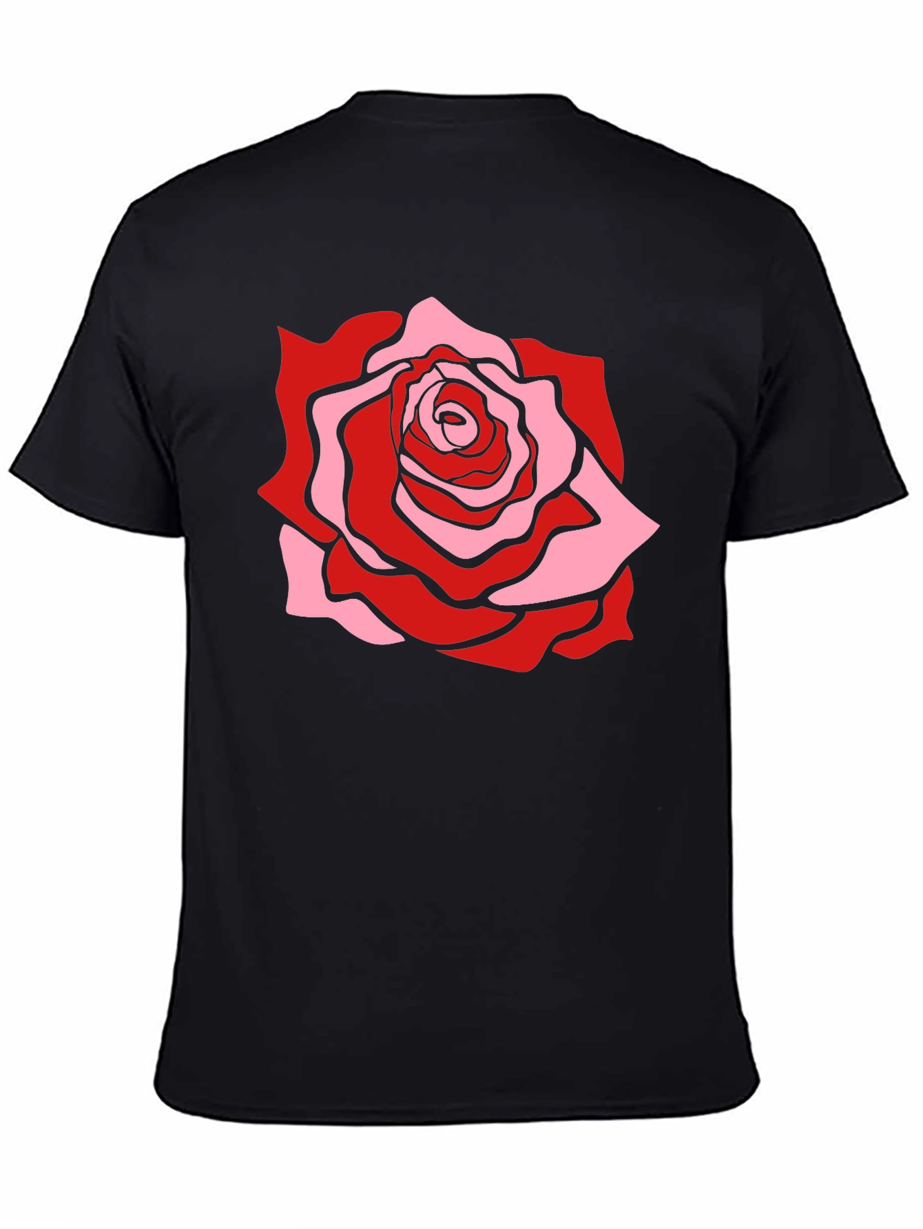Rose Graphic Tee - Mens Black T-Shirt
