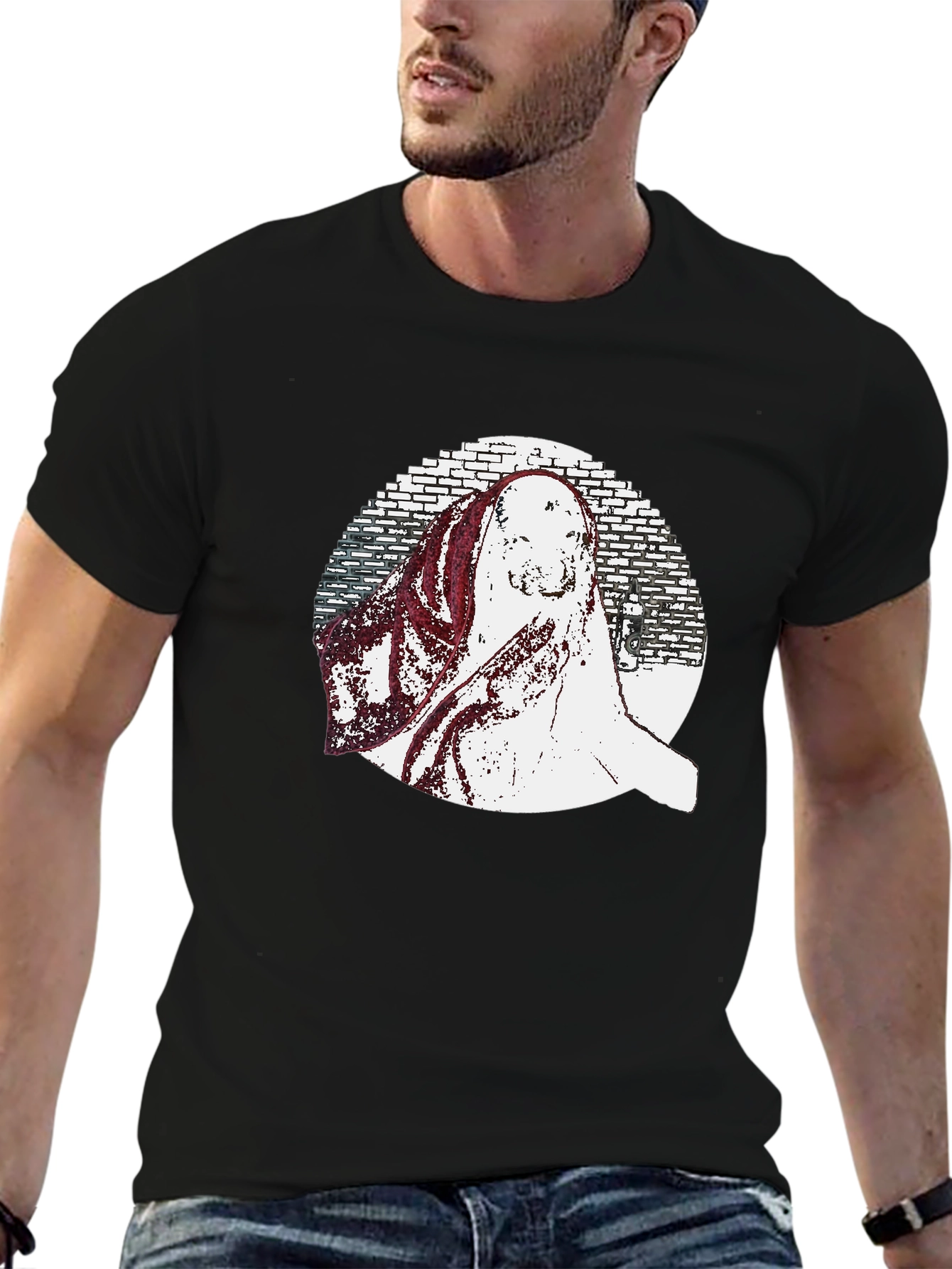 Black Graphic Print T-Shirt