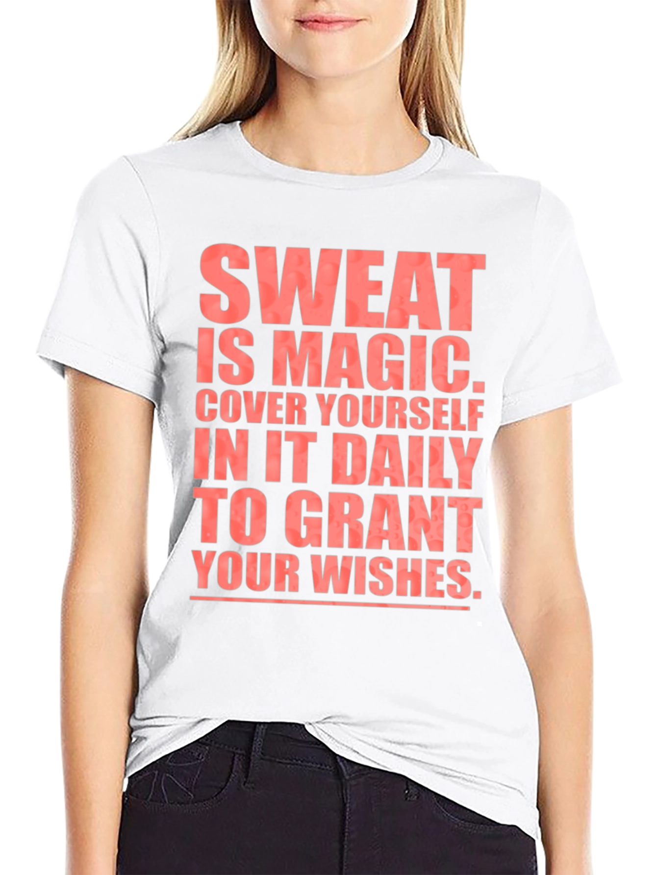 Sweat is Magic T-Shirt - Black Cotton Tee