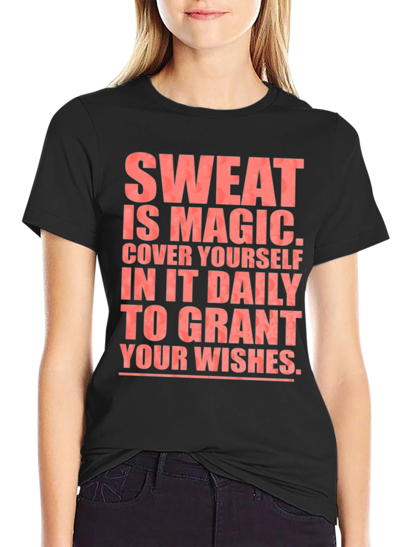 Sweat is Magic T-Shirt - Black Cotton Tee