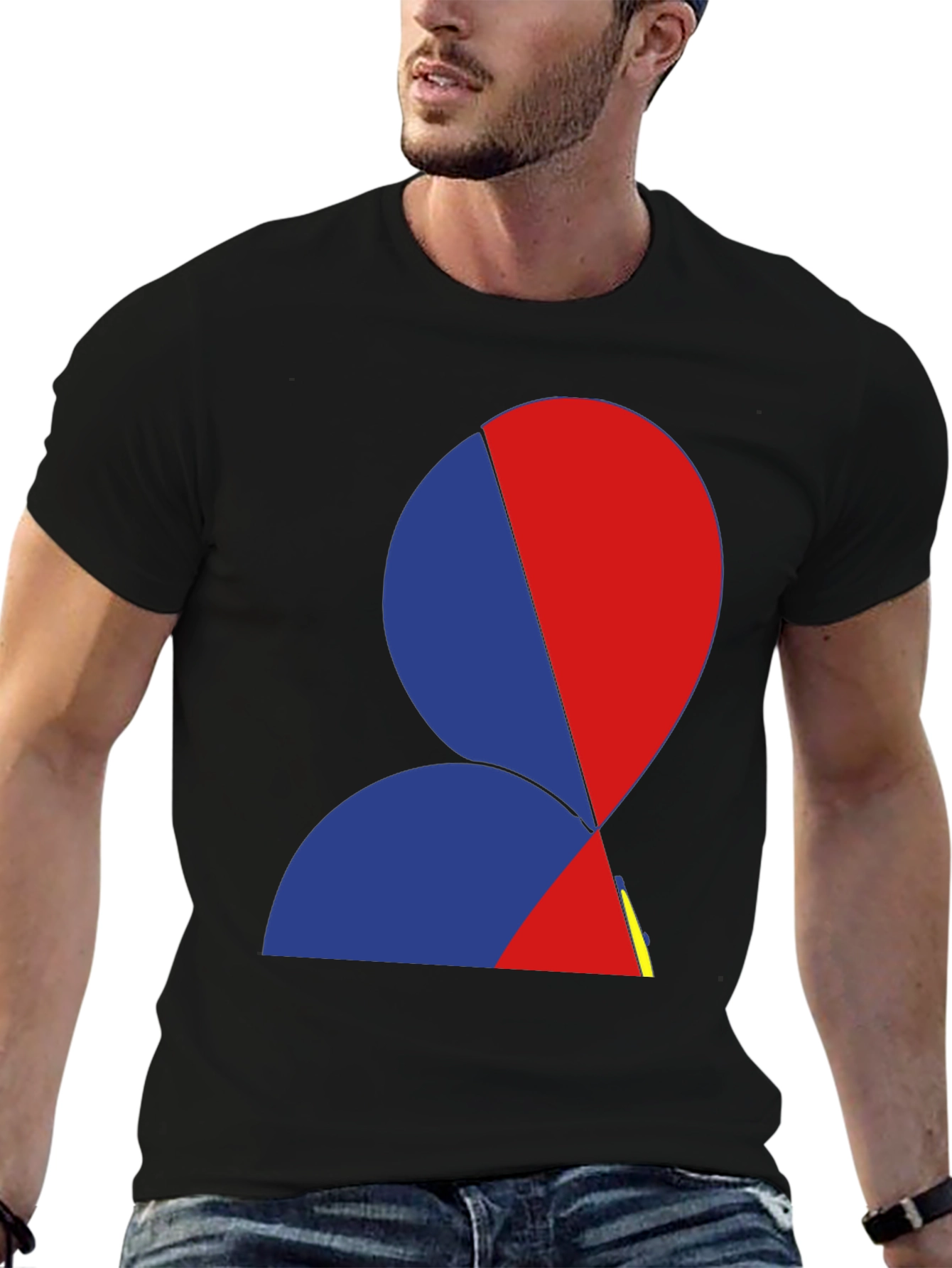 Abstract Face Graphic Tee - Modern Art T-Shirt