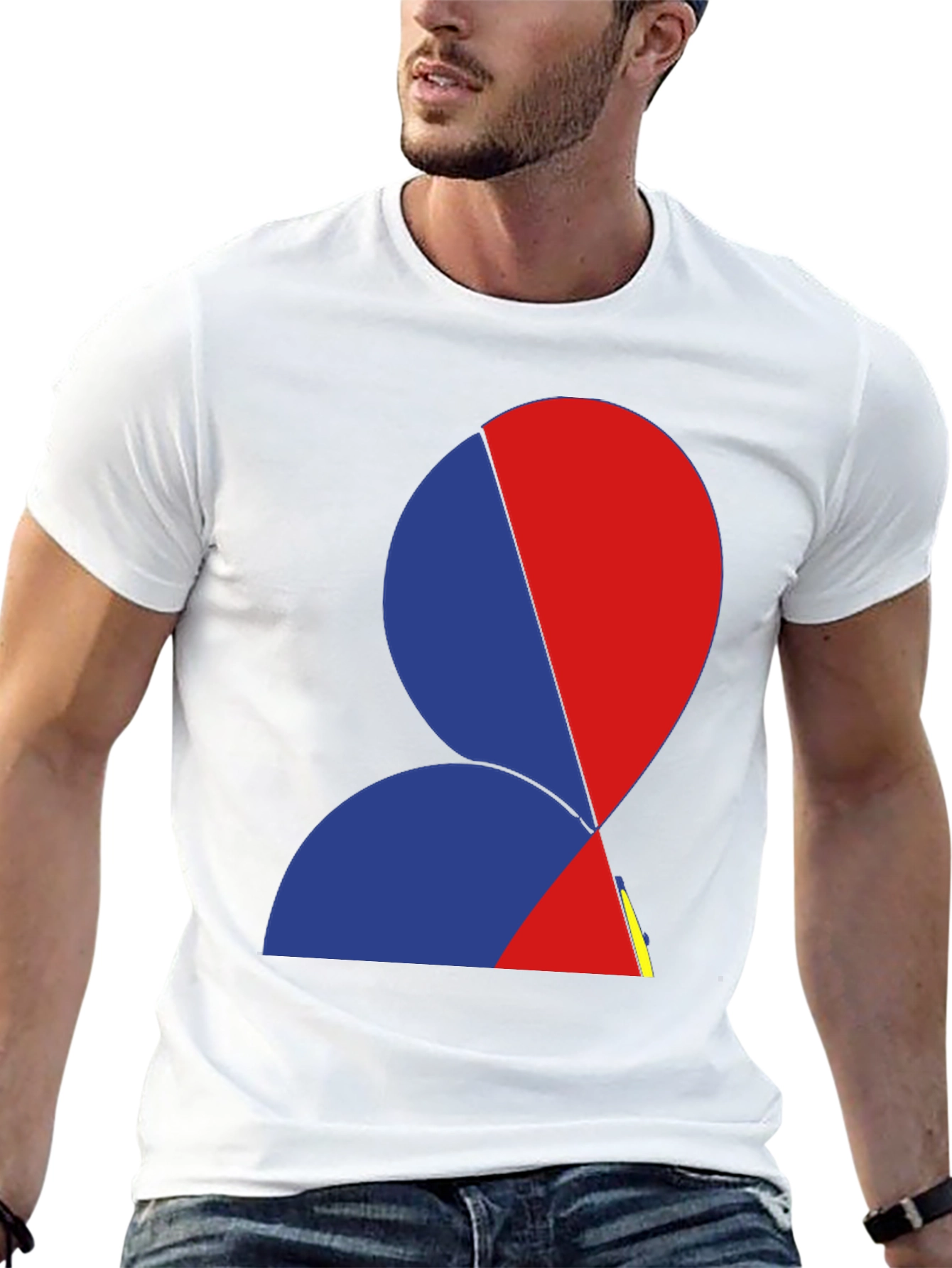 Abstract Face Graphic Tee - Modern Art T-Shirt